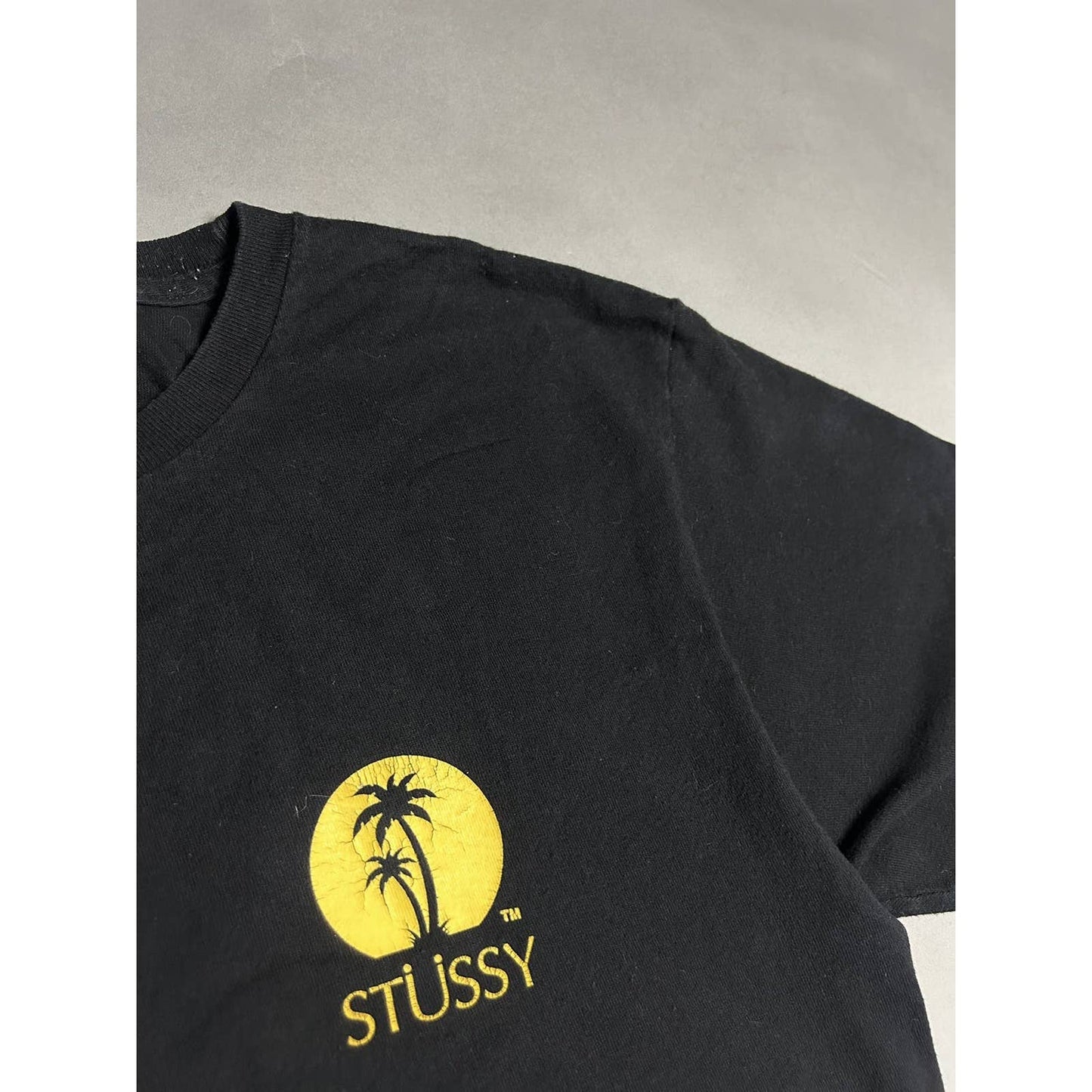 Stussy t-shirt black palms logo
