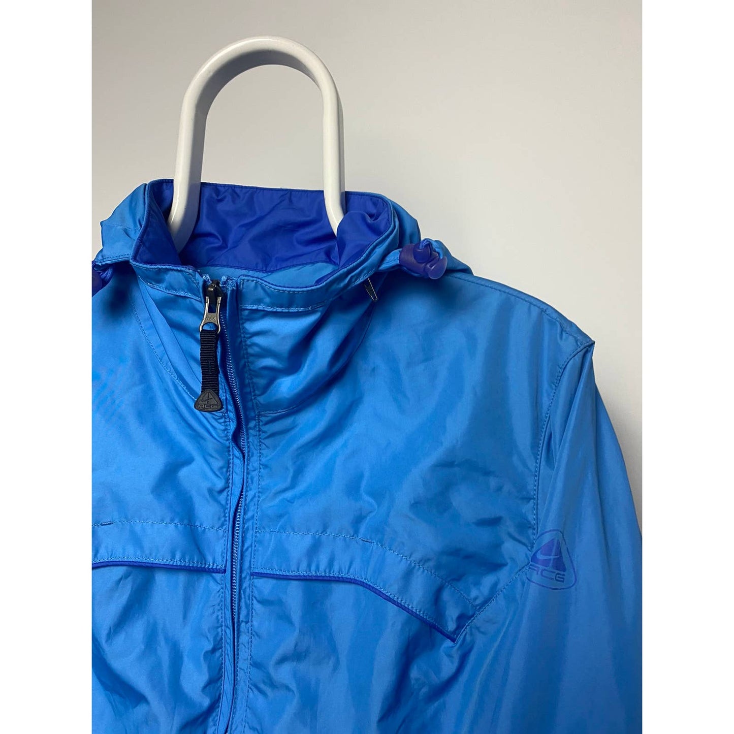 Nike ACG rain jacket vintage blue 2000s windbreaker