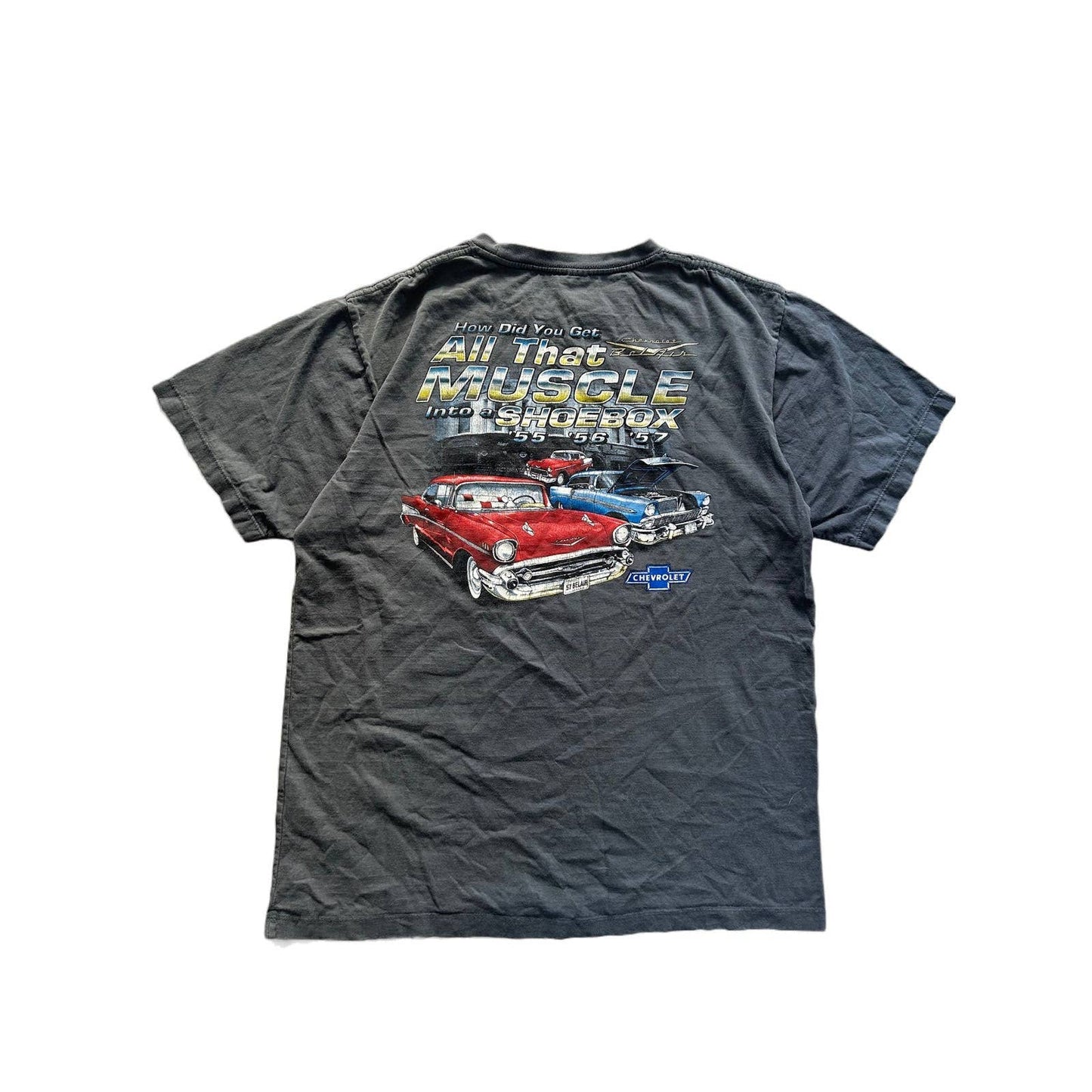 Chevrolet vintage racing t-shirt grey