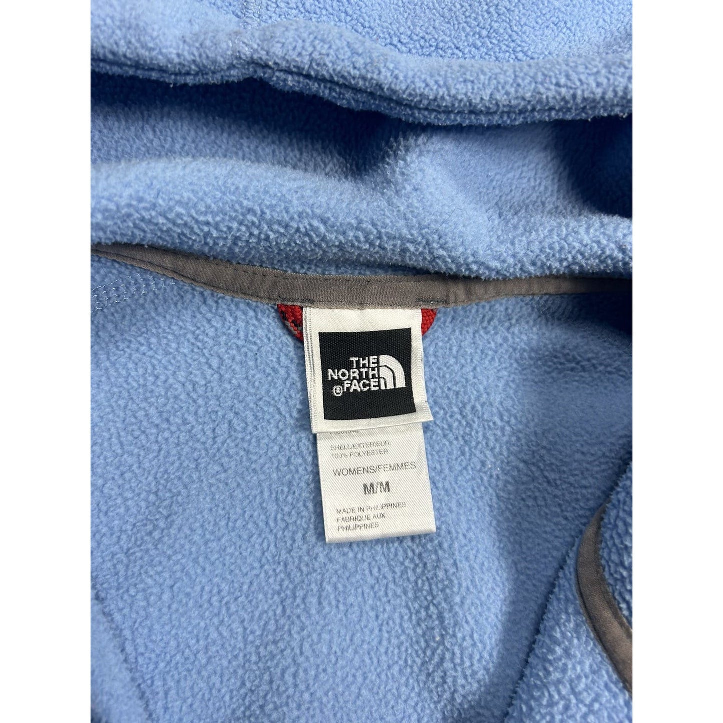 The North Face fleece hoodie vintage baby blue grey