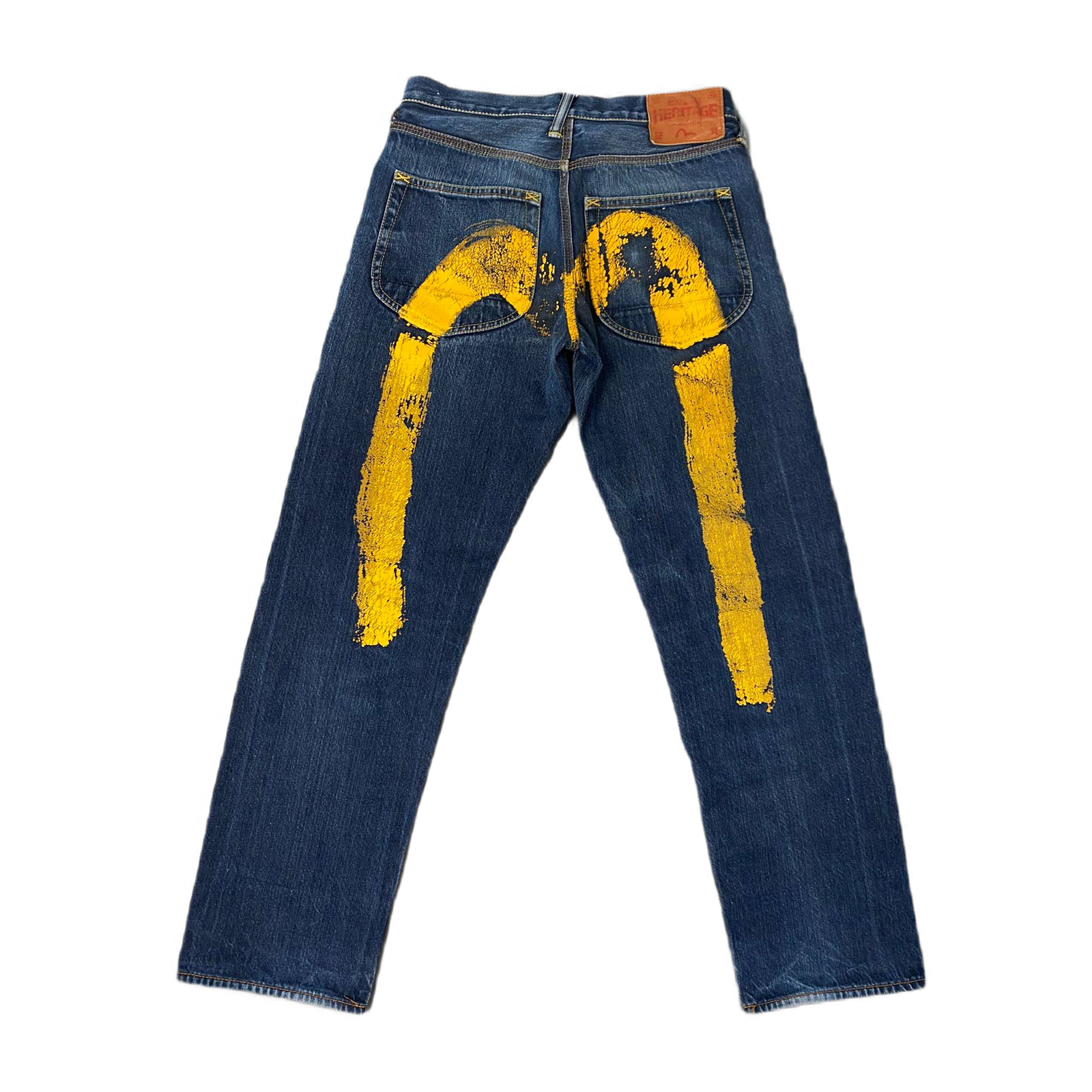 Blue and yellow jeans best sale