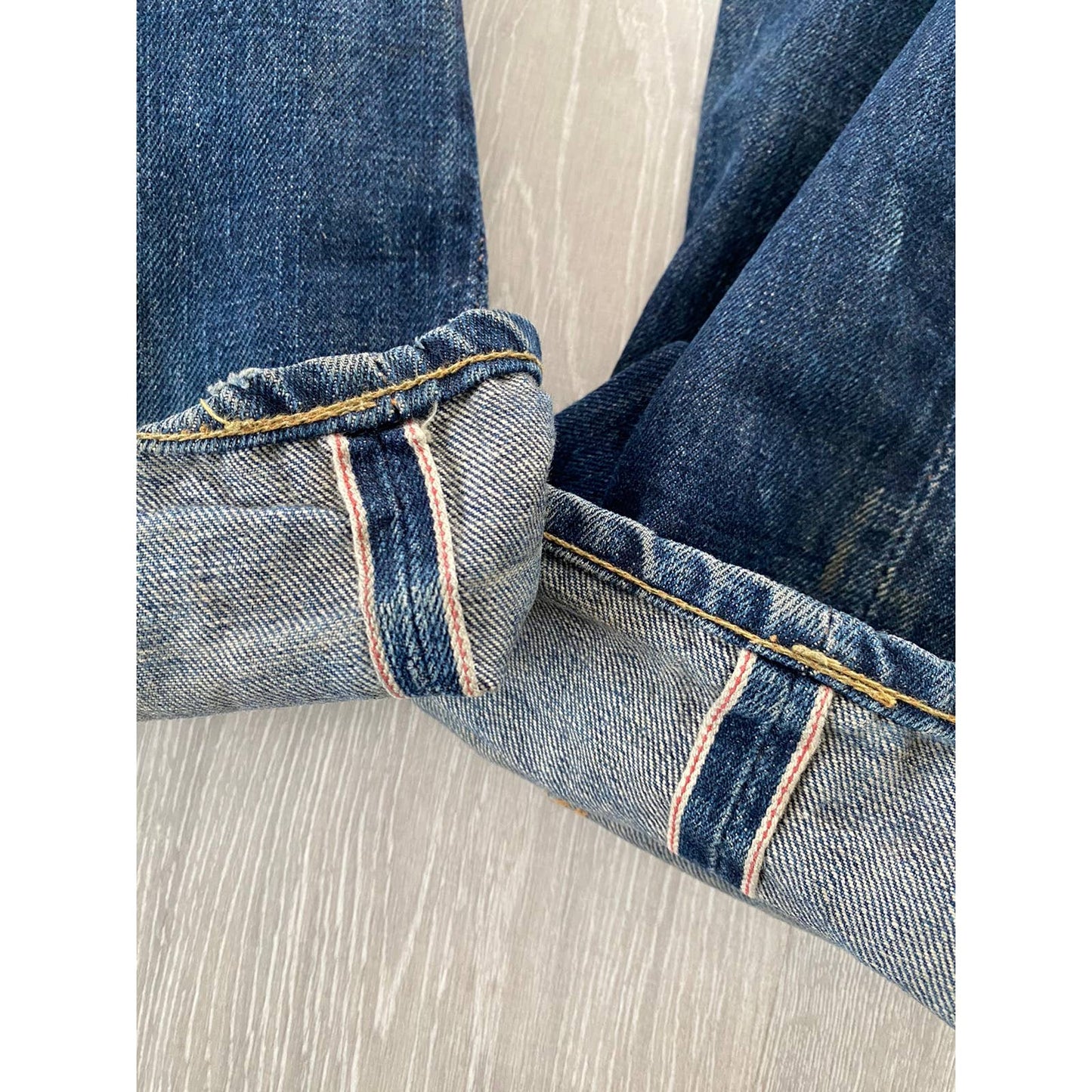 Evisu jeans vintage navy white seagull selvedge Yamane Japan