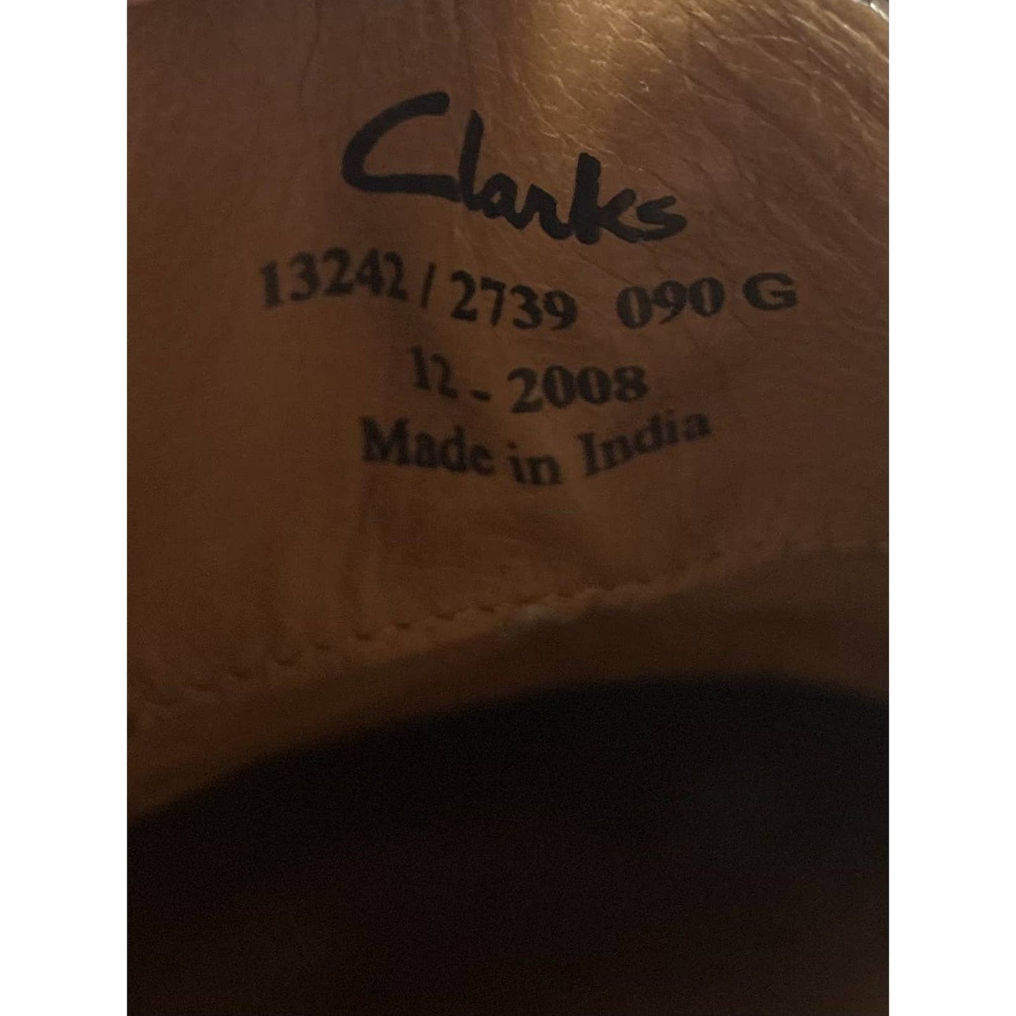 Clarks black leather shoes vintage