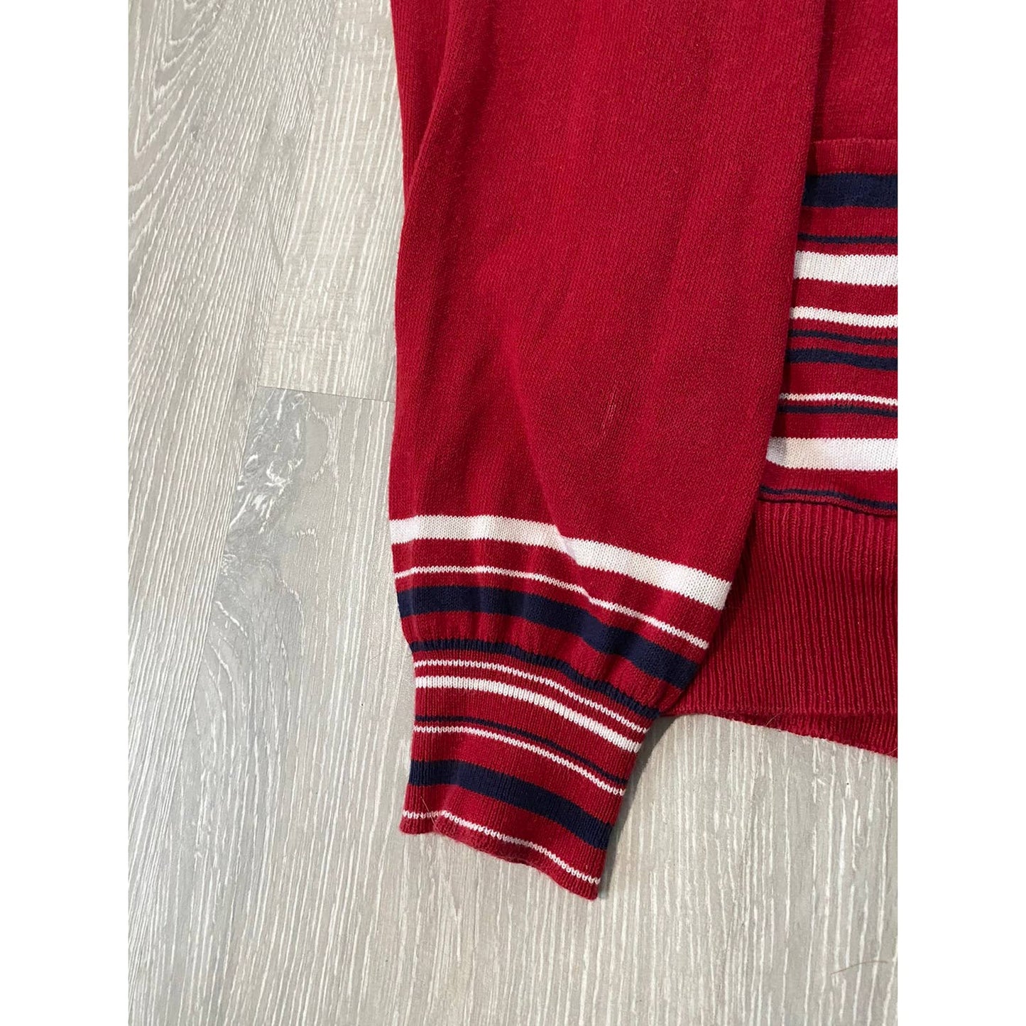 Love Moschino cardigan red stripes vintage sweater