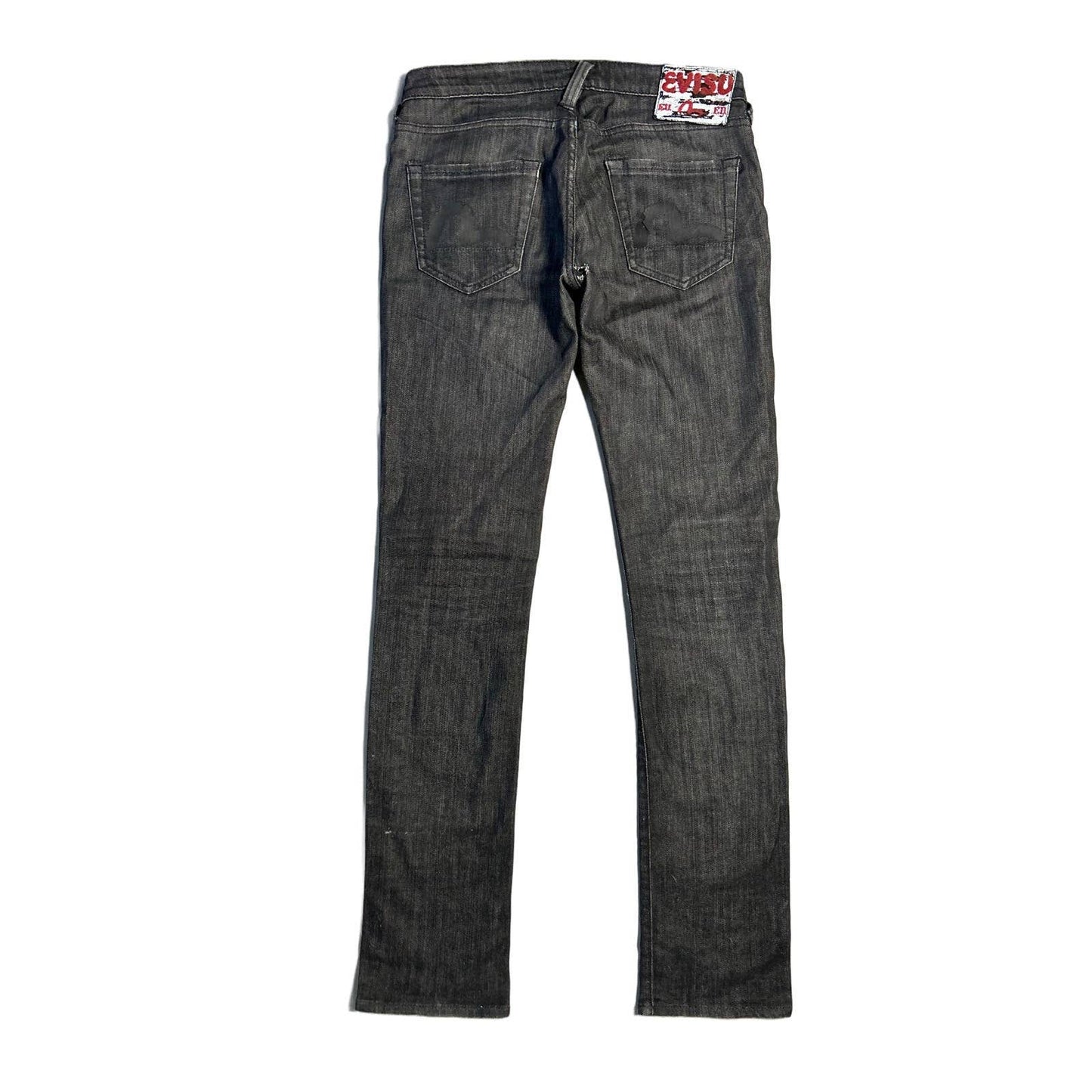 Evisu EU ED vintage black jeans raw denim jeans black seagulls