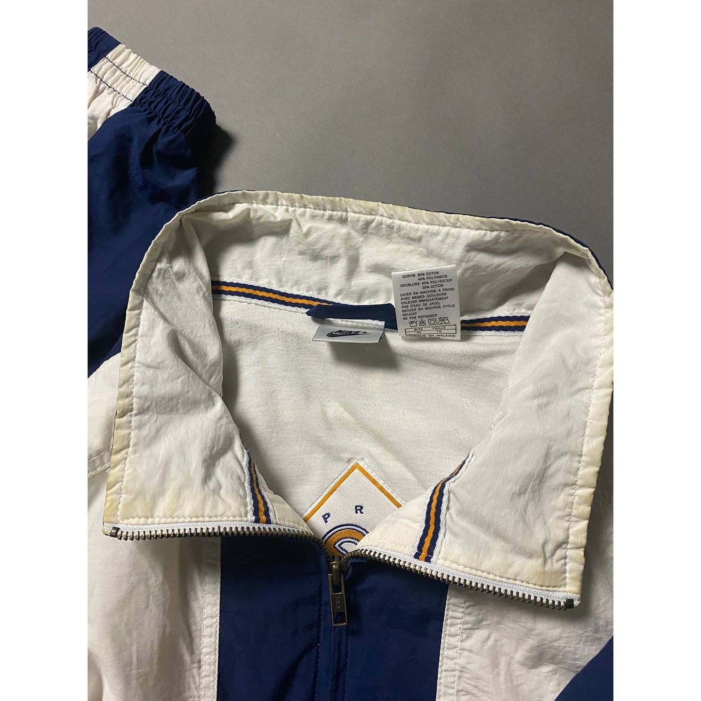 Nike Supreme Court vintage 90s white navy track jacket