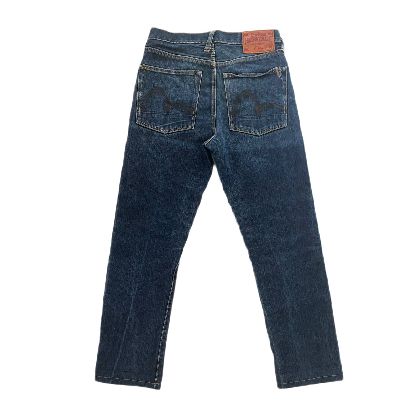 Evisu Japan vintage selvedge navy jeans black seagulls