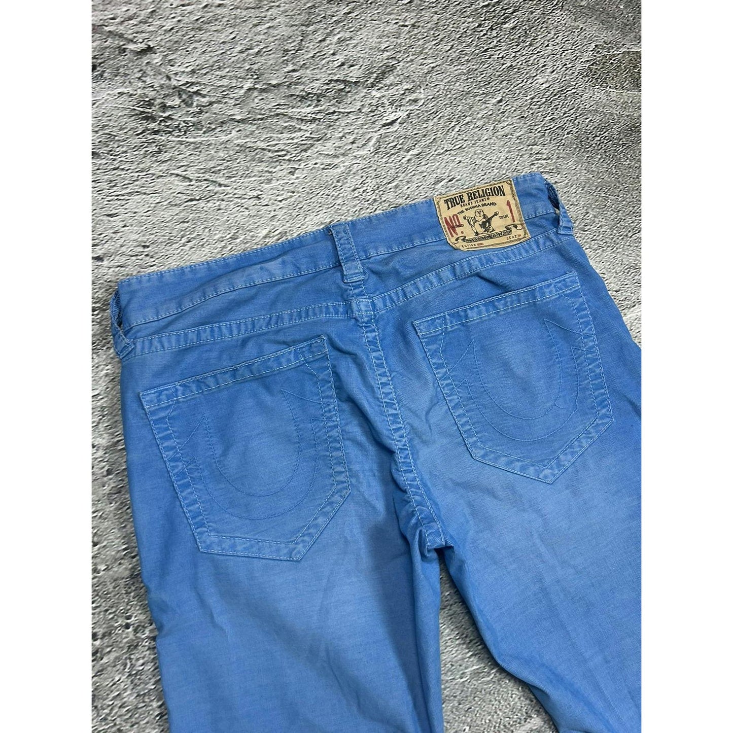 True Religion vintage blue cords corduroy pants Y2K