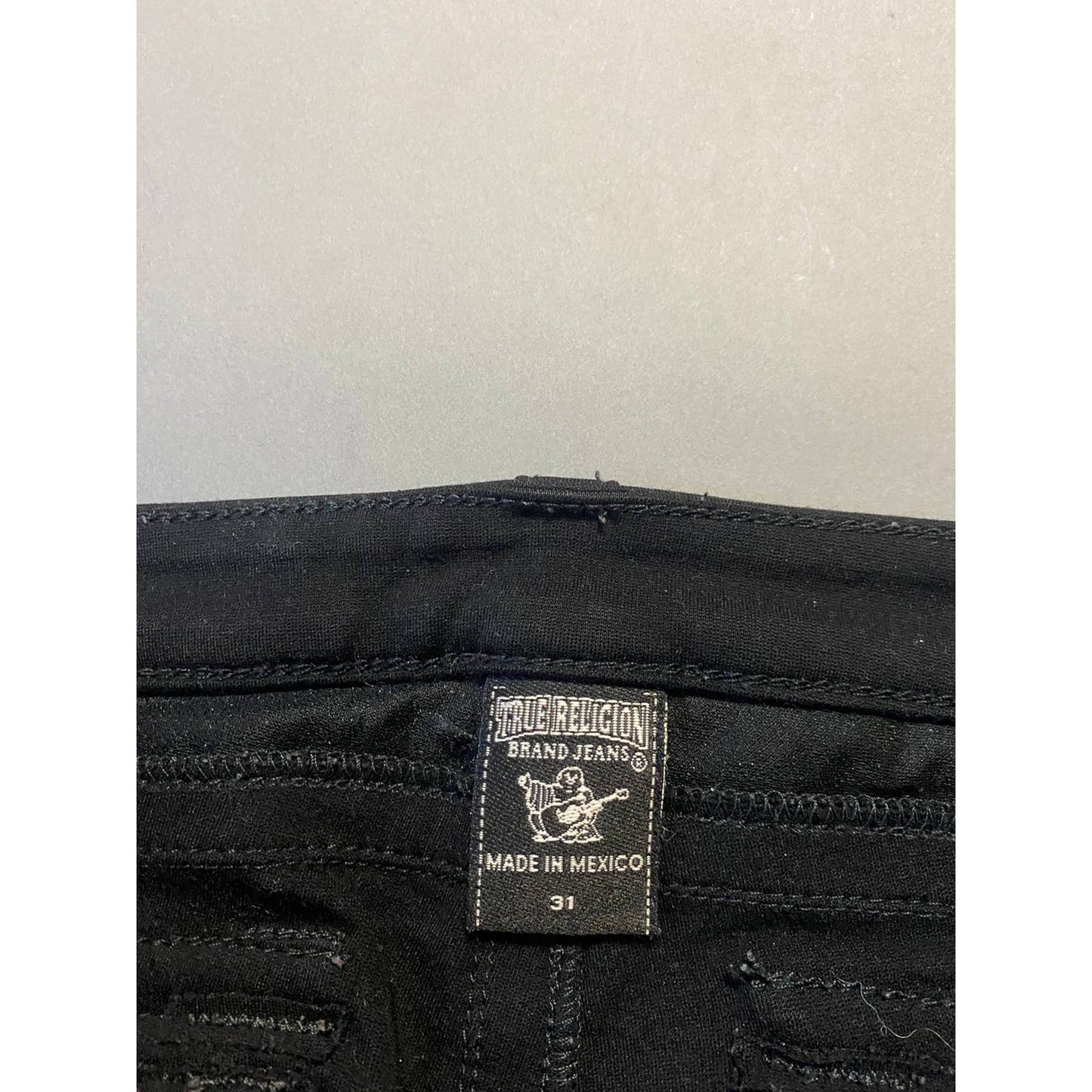 True Religion jeans black gold pants Y2K stretchy slim