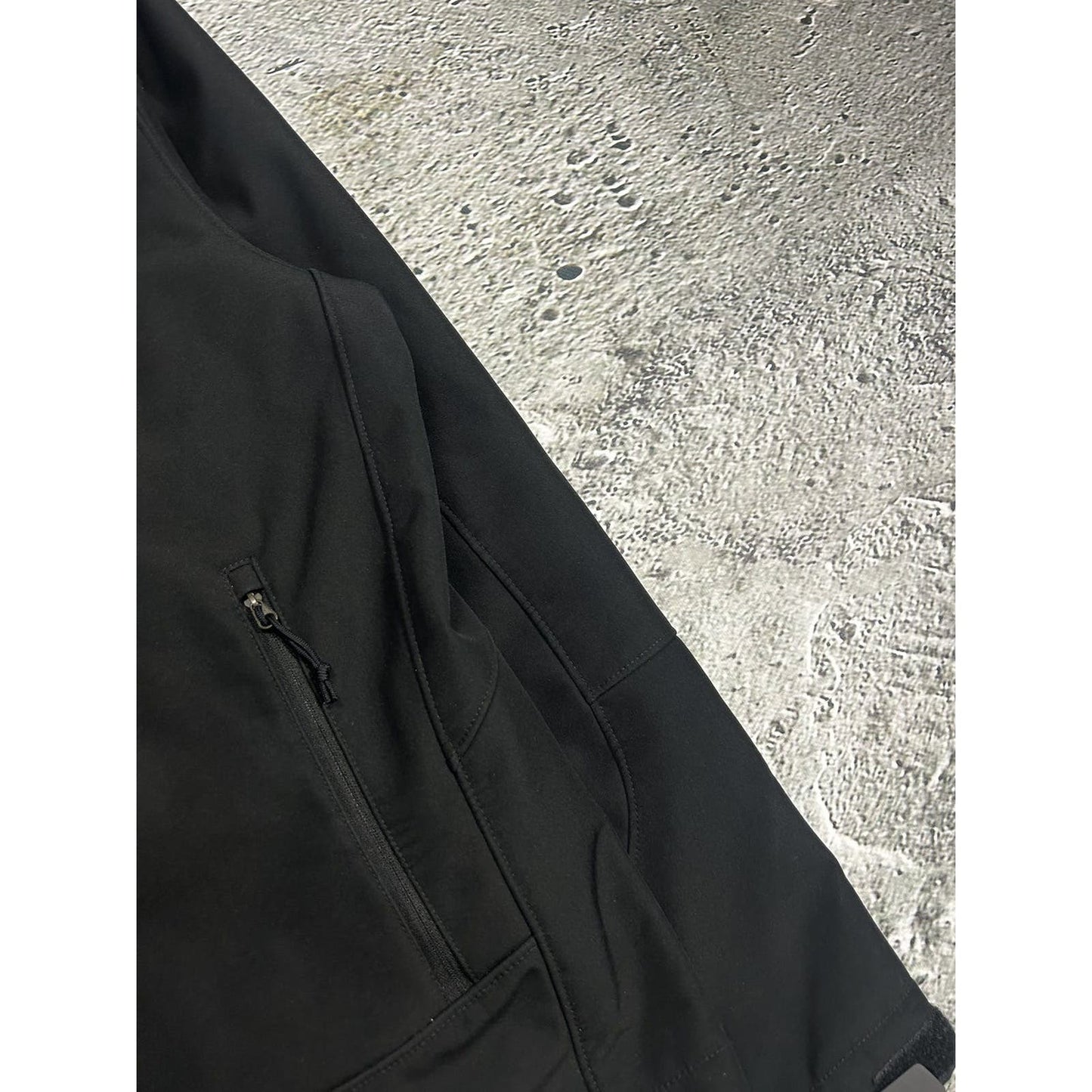 The North Face softshell jacket black vintage gorpcore