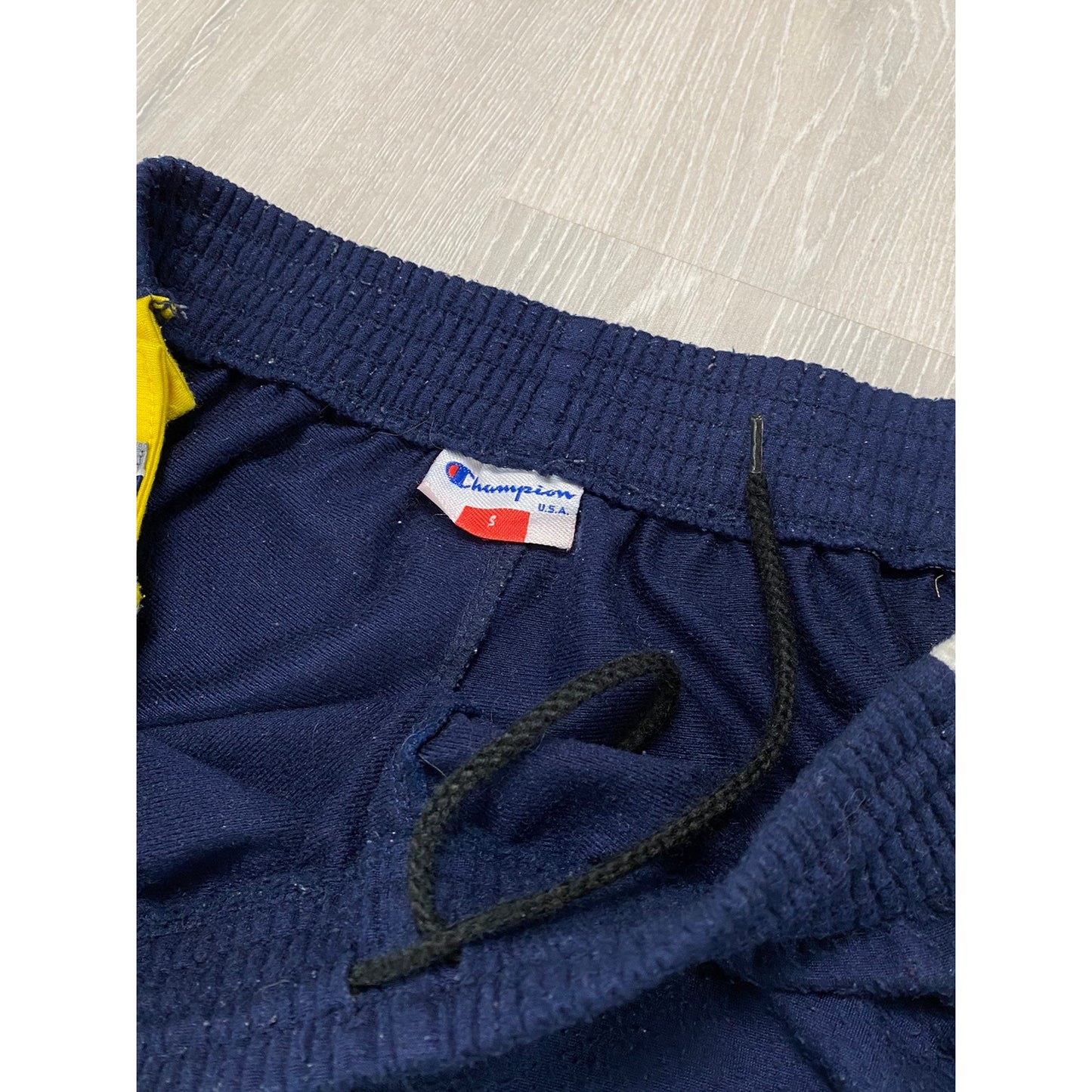 Champion USA sweat pants track side stripe vintage navy