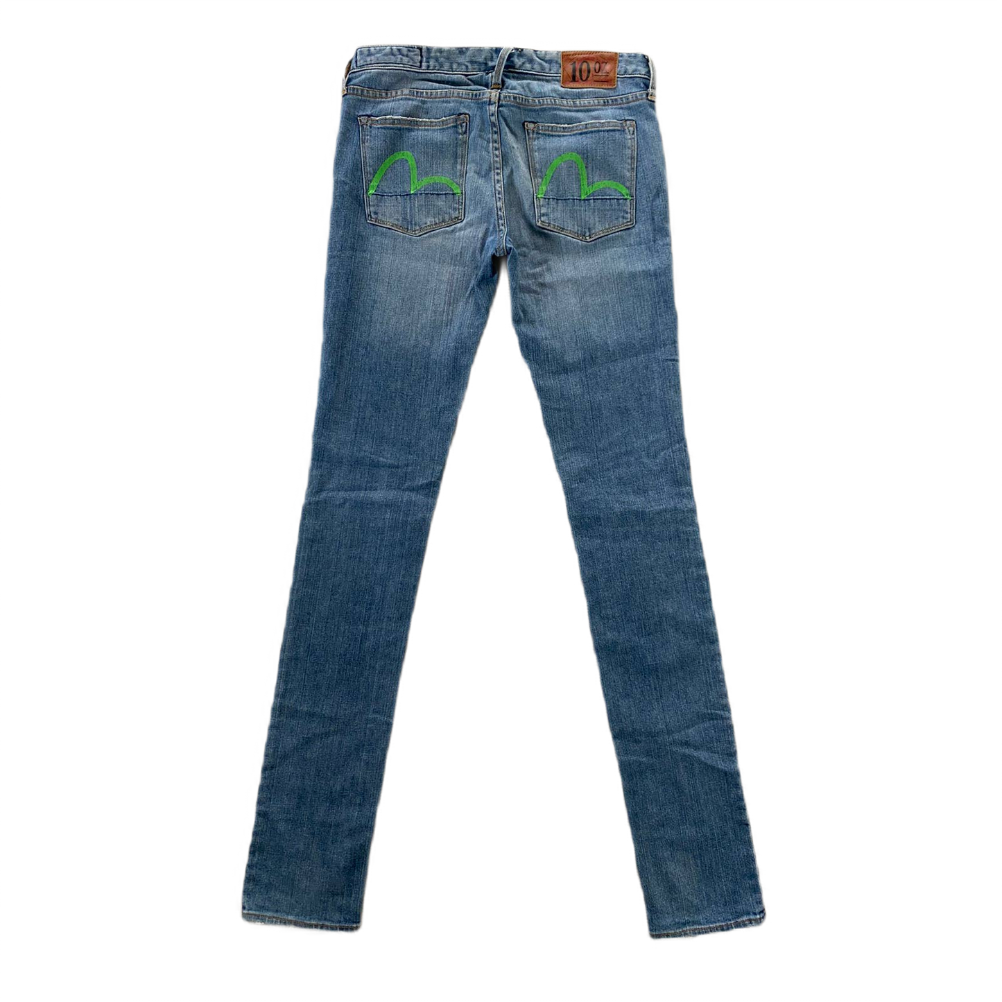 Evisu Japan vintage navy jeans green seagulls