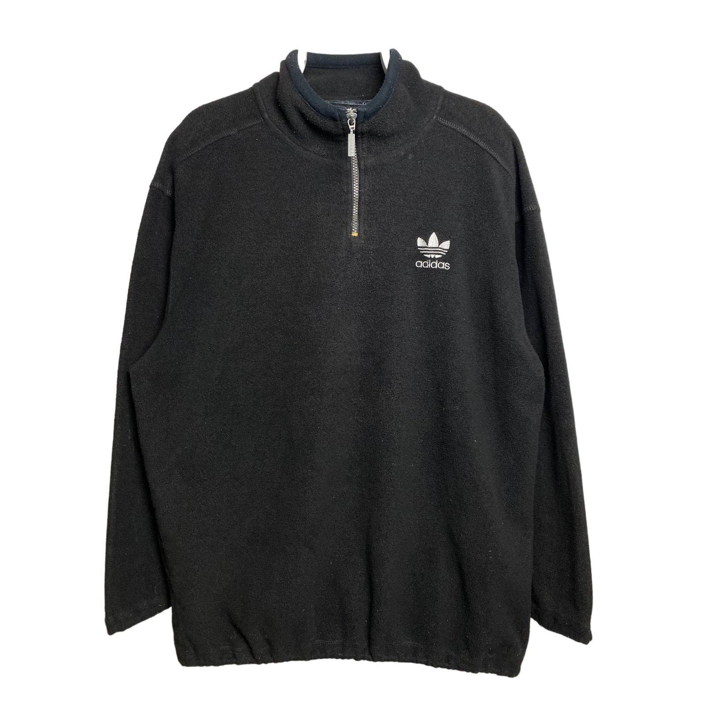 Adidas fleece zip full 90s vintage black