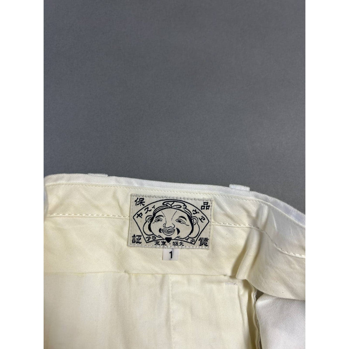 Evisu Fairway Genes vintage white chino pants jeans dots logo