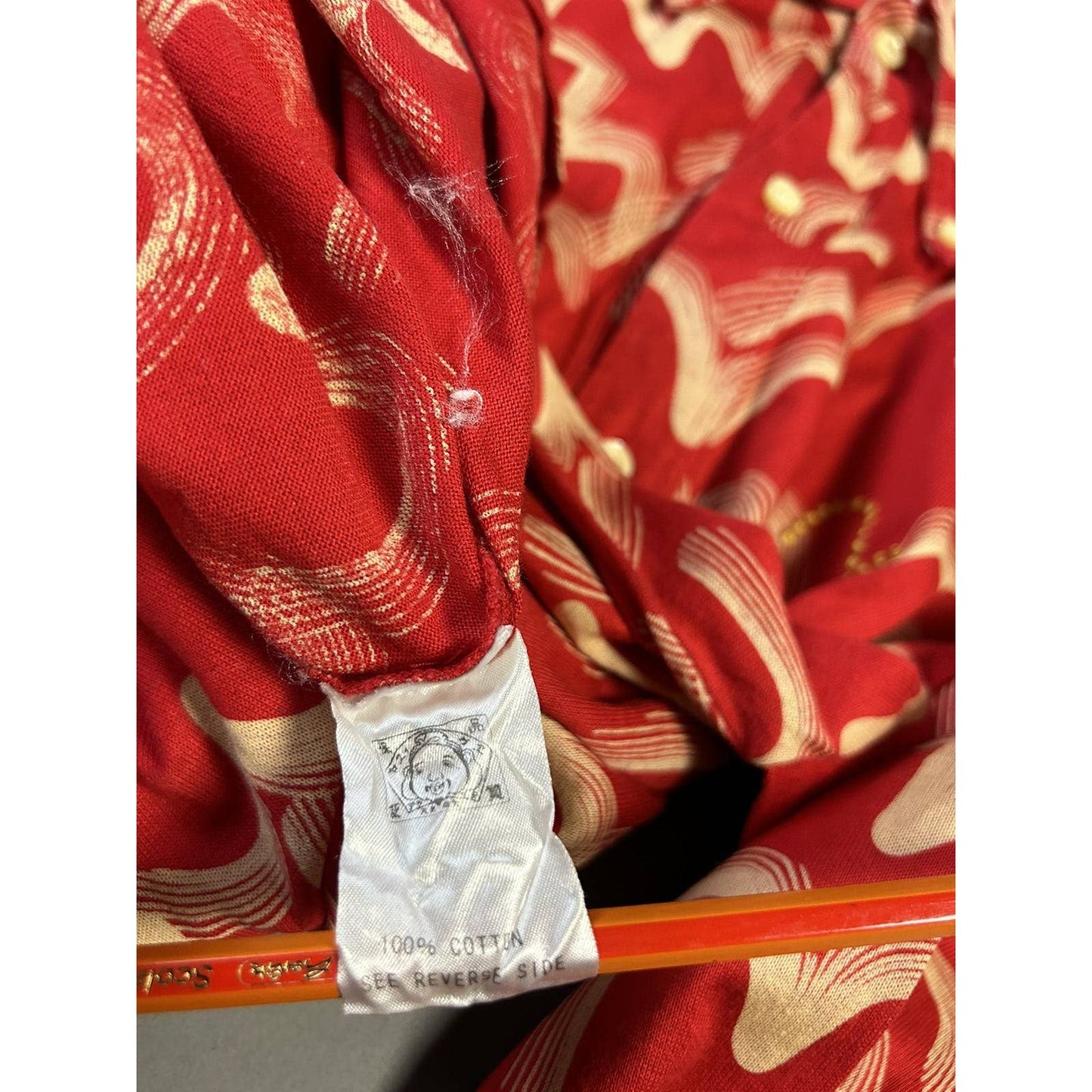 Evisu vintage multi logo long sleeve polo seagull red