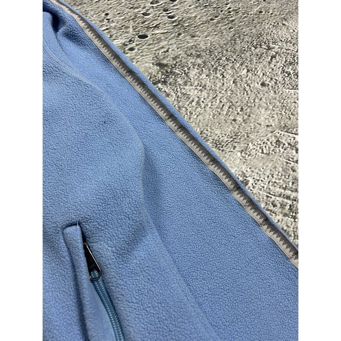 The North Face fleece hoodie vintage baby blue grey