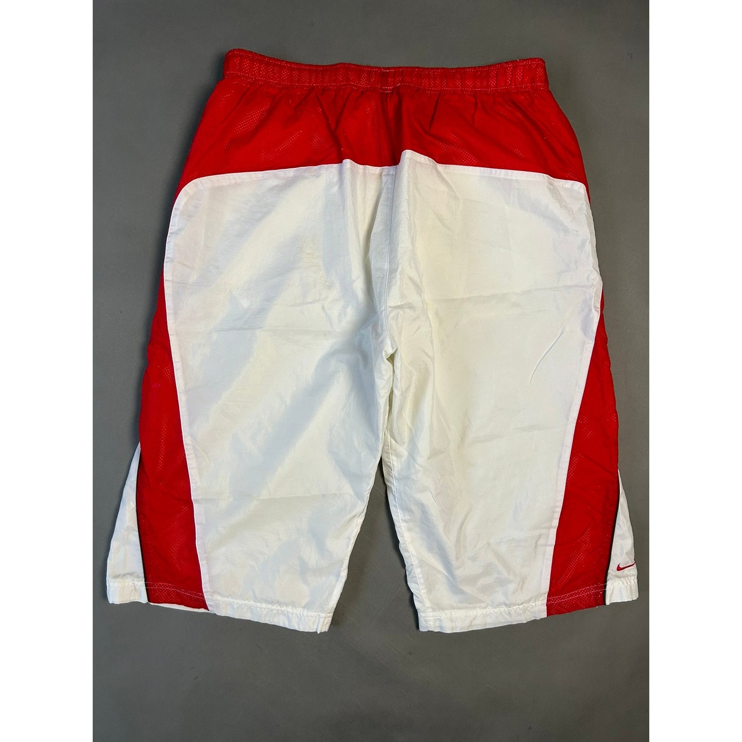 Nike vintage white red shorts hex logo 2000s