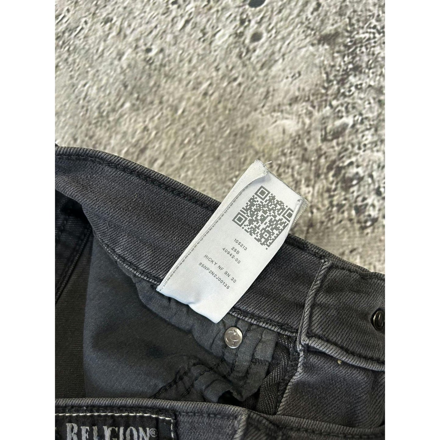 True Religion vintage black jeans denim pants Y2K