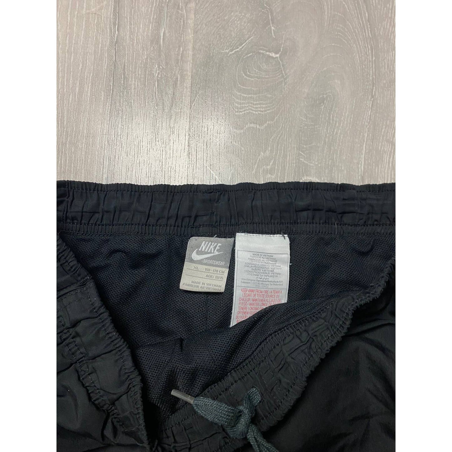 Nike Premier vintage black nylon track pants small swoosh 2000s