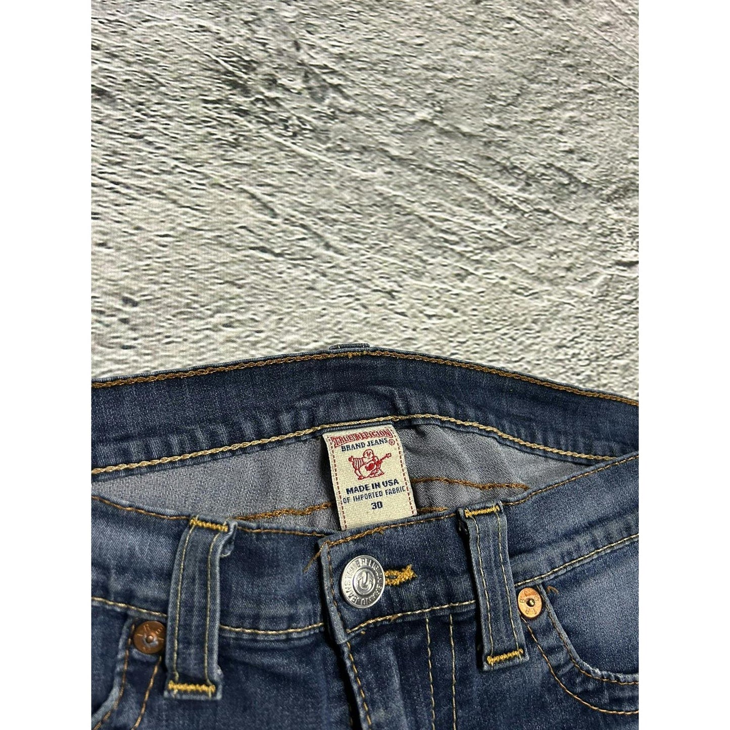 True Religion blue jeans denim slim Y2K