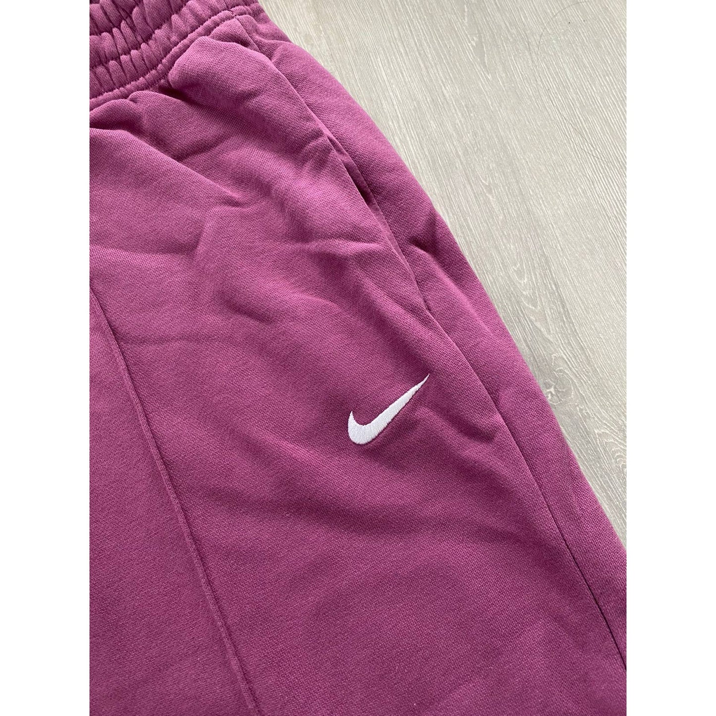 Nike pink sweatpants small swoosh