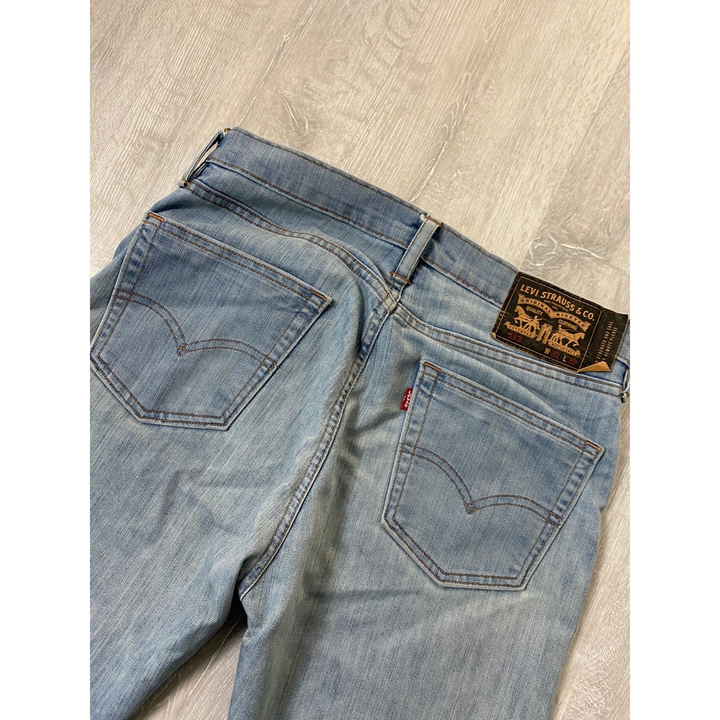 Levi’s 513 vintage baby blue jeans black tab denim pants