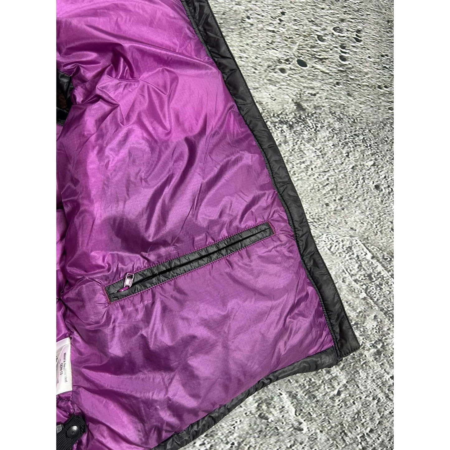 Rab puffer vest grey pink gorpcore Y2K down vintage pertex