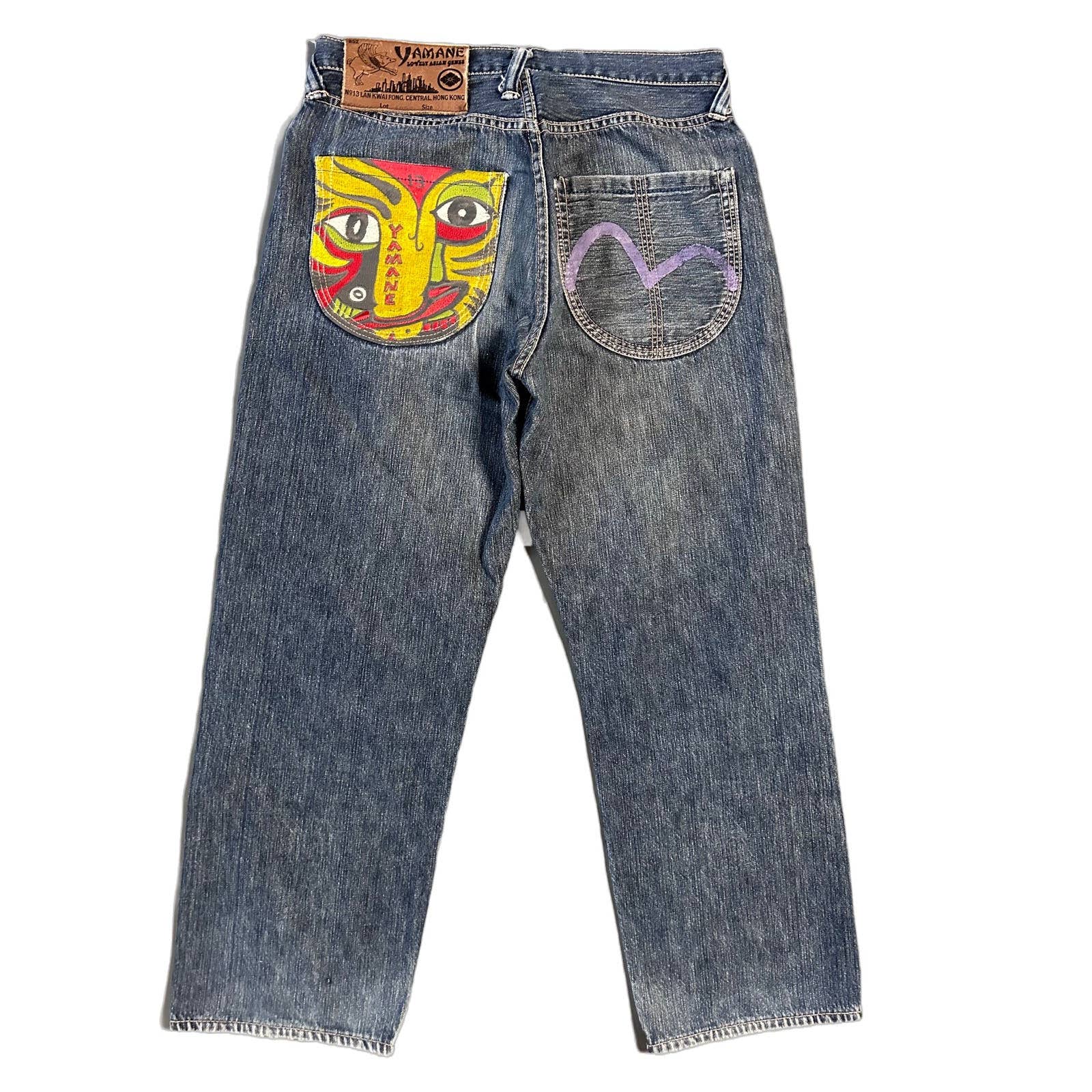 Evisu jeans vintage Yamane Japan Picasso design selvedge