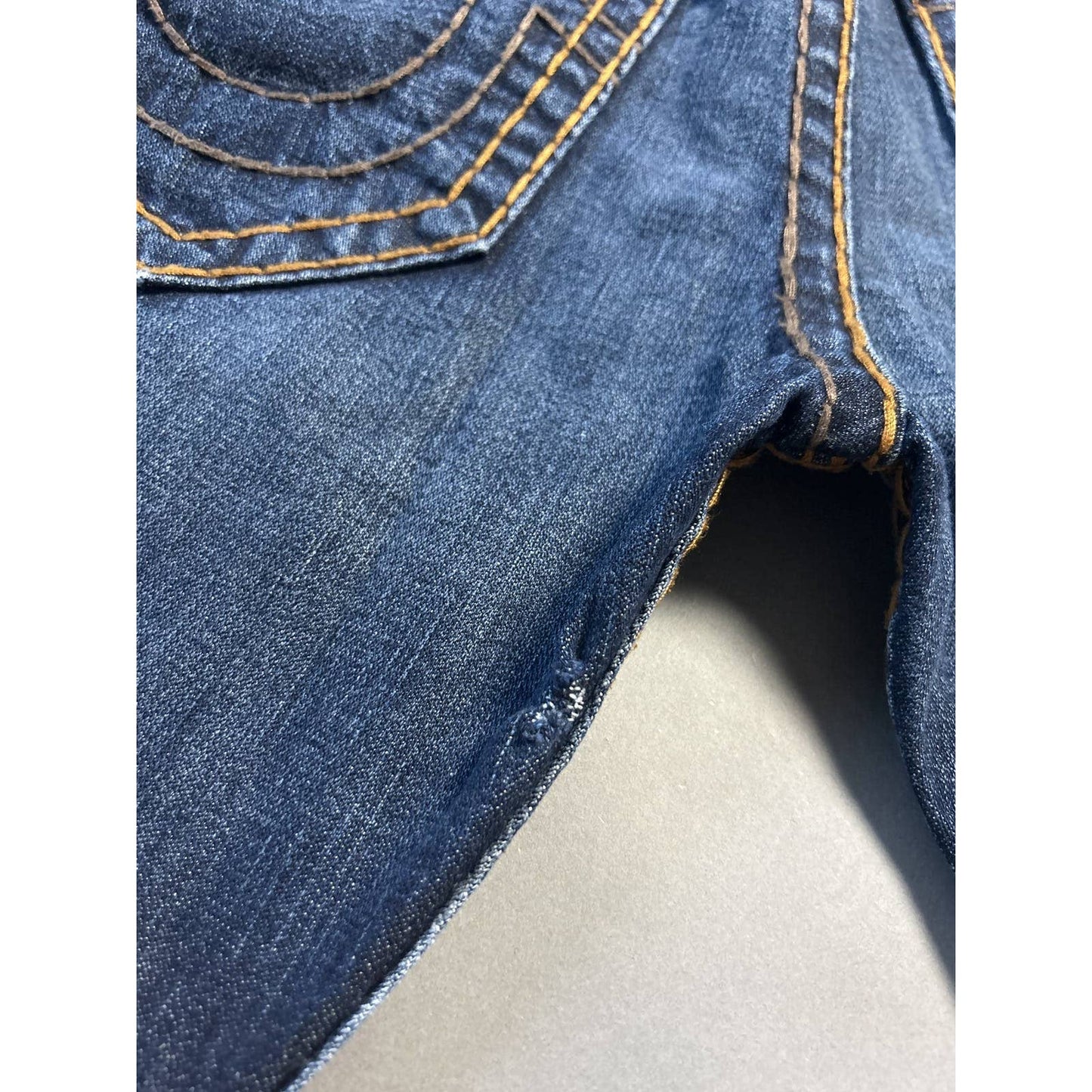 True Religion vintage blue jeans brown thick stitching