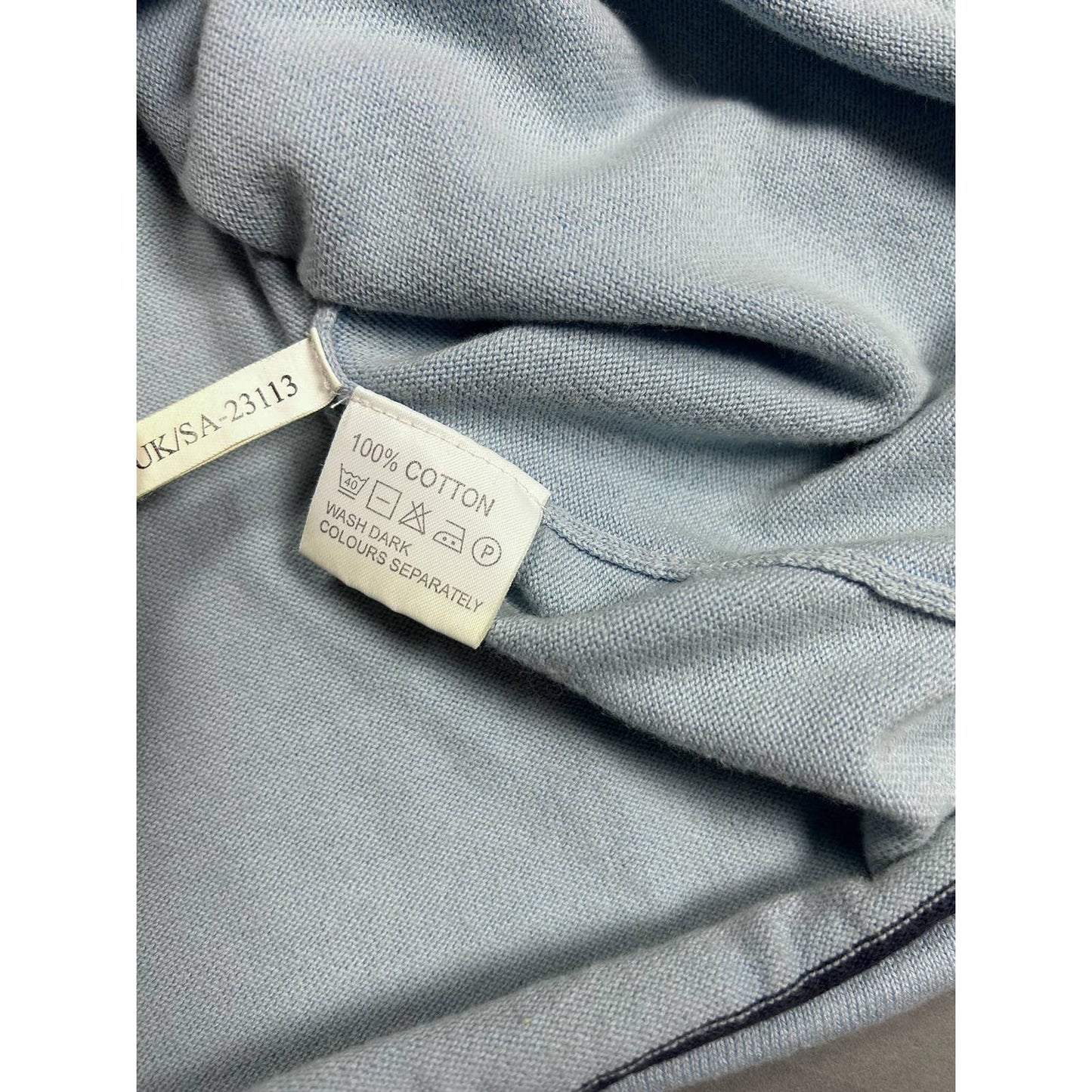 Yves Saint Laurent vintage sweater YSL big logo baby blue