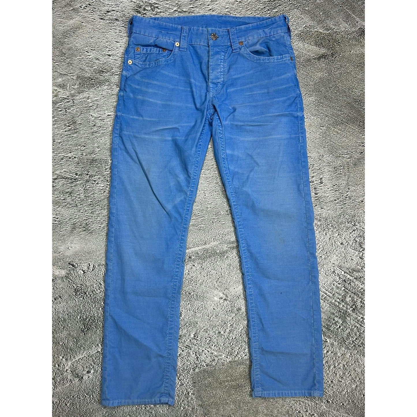 True Religion vintage blue cords corduroy pants Y2K