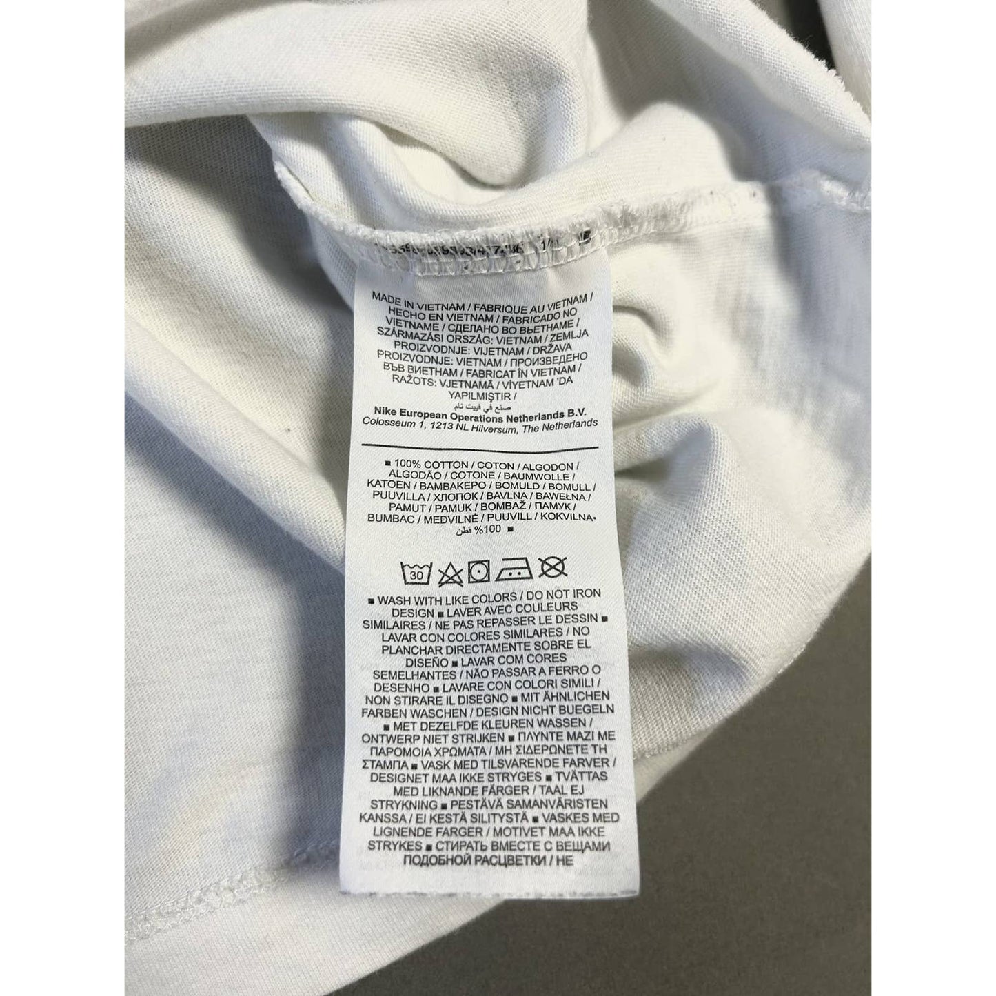 PSG Jordan white long sleeve T-shirt big logo Paris