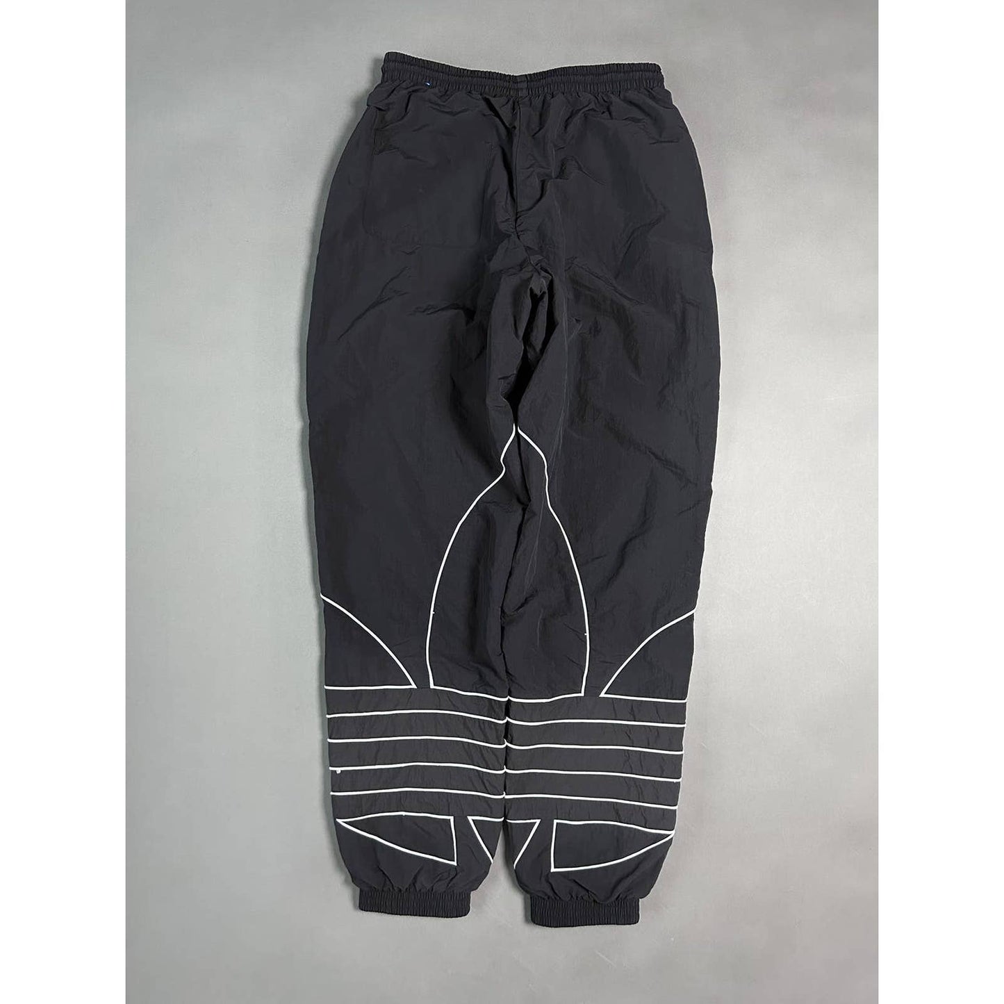 Adidas vintage black nylon track pants small logo 2000s