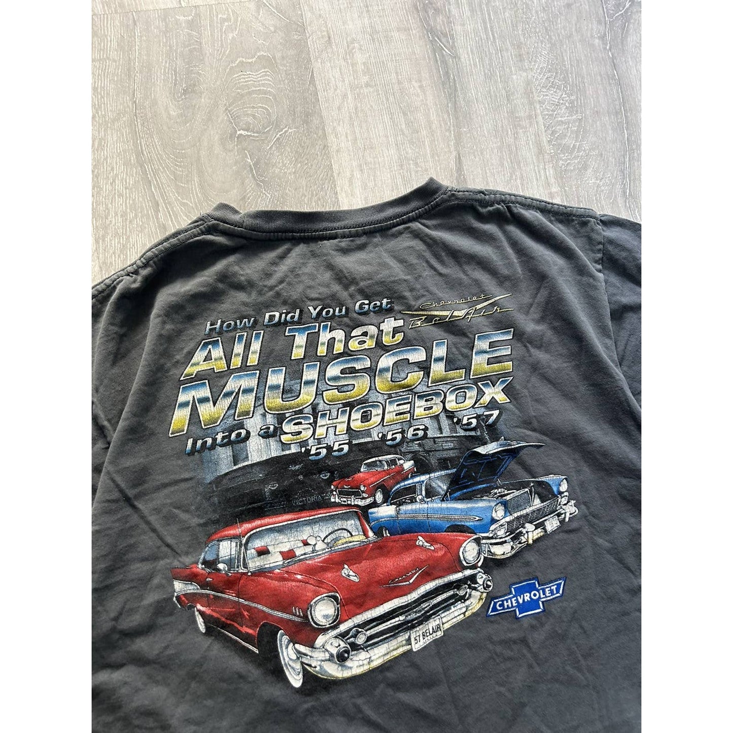 Chevrolet vintage racing t-shirt grey