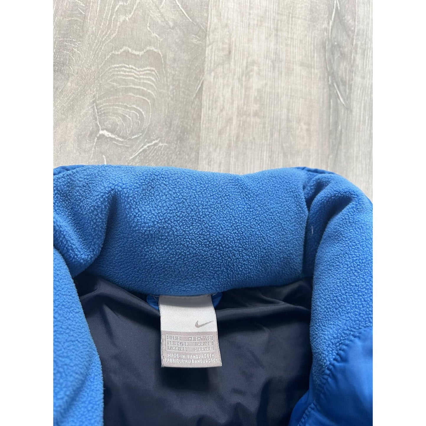 Nike vintage blue puffer vest small swoosh 2000s