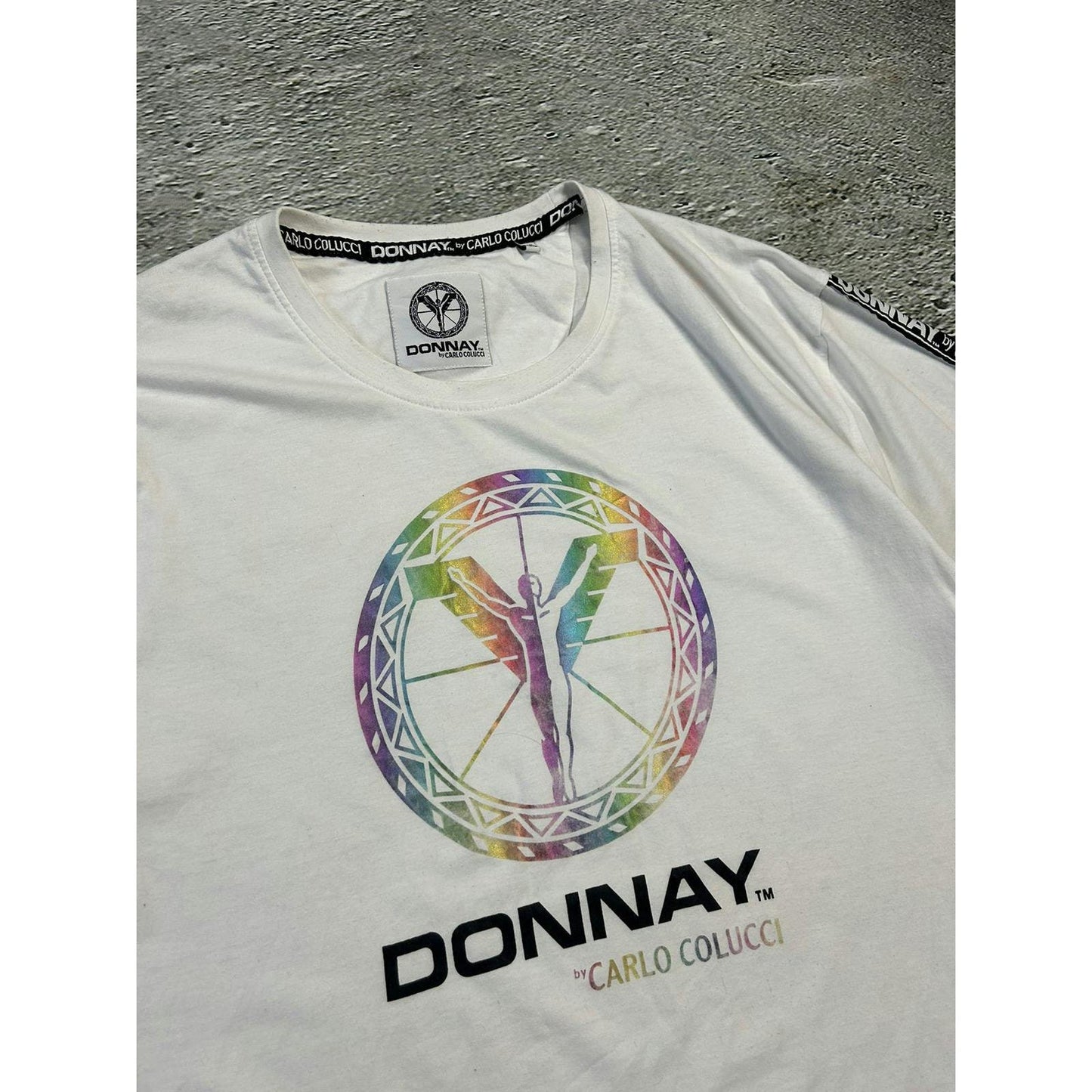 Carlo Colucci Donnay big logo T-shirt white multicolour