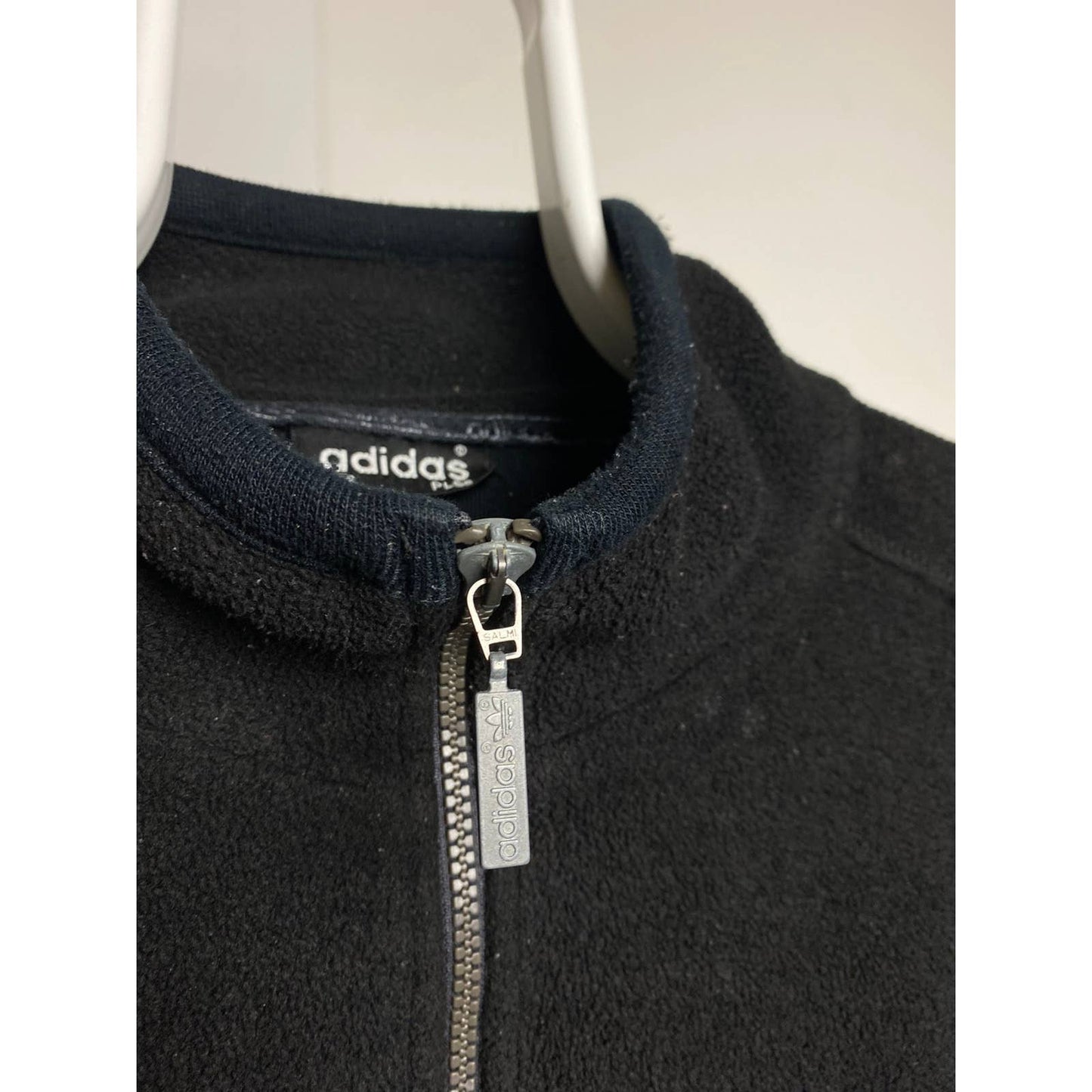 Adidas fleece zip full 90s vintage black