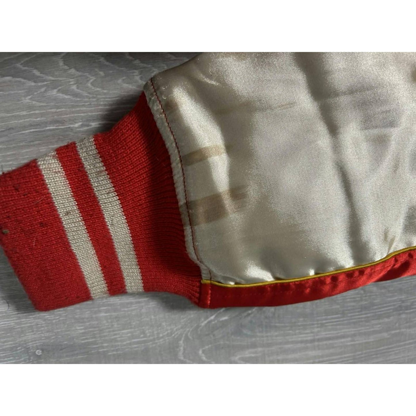 Evisu bomber jacket red birds Osaka Nippon