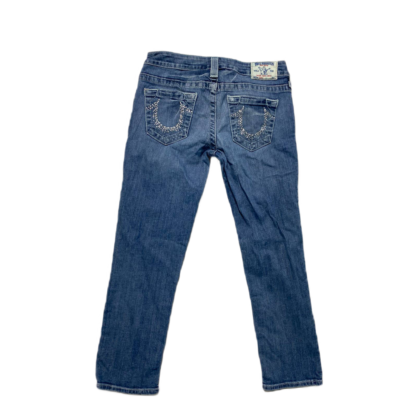 True Religion vintage blue jeans denim carpi pants