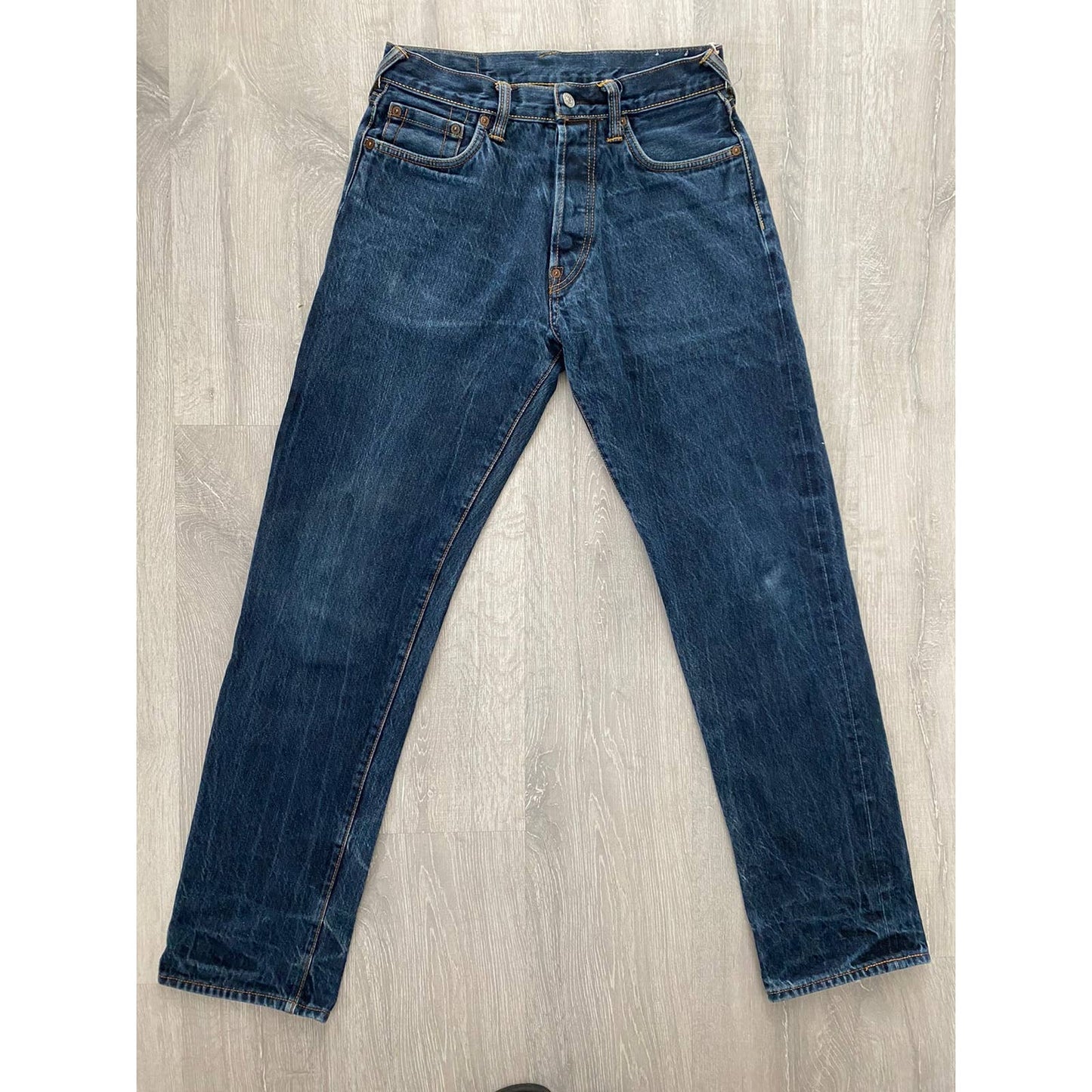 Evisu jeans daicock vintage selvedge navy white big logo