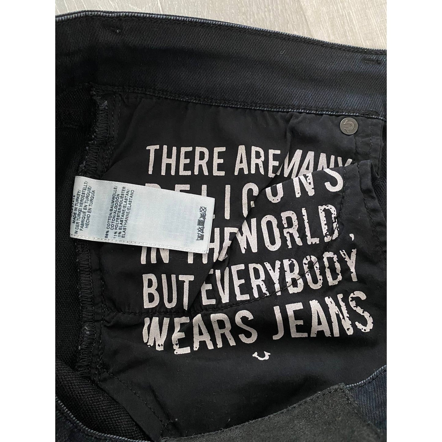 True Religion vintage black jeans denim y2k 00s 2000s slim