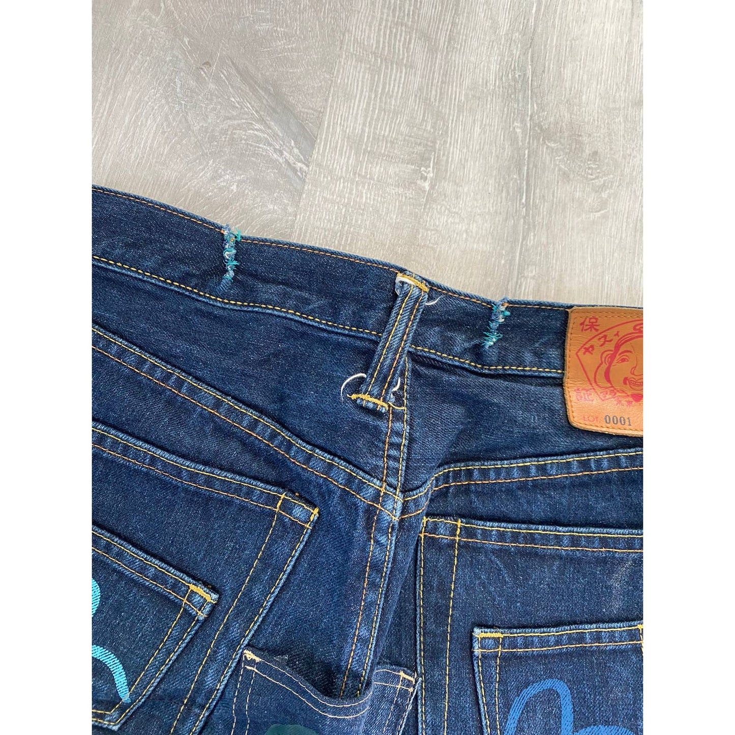 Evisu multipocket jeans multicolor vintage selvedge denim