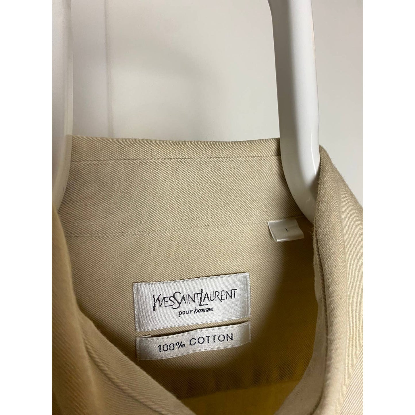 Yves Saint Laurent vintage beige shirt long sleeve