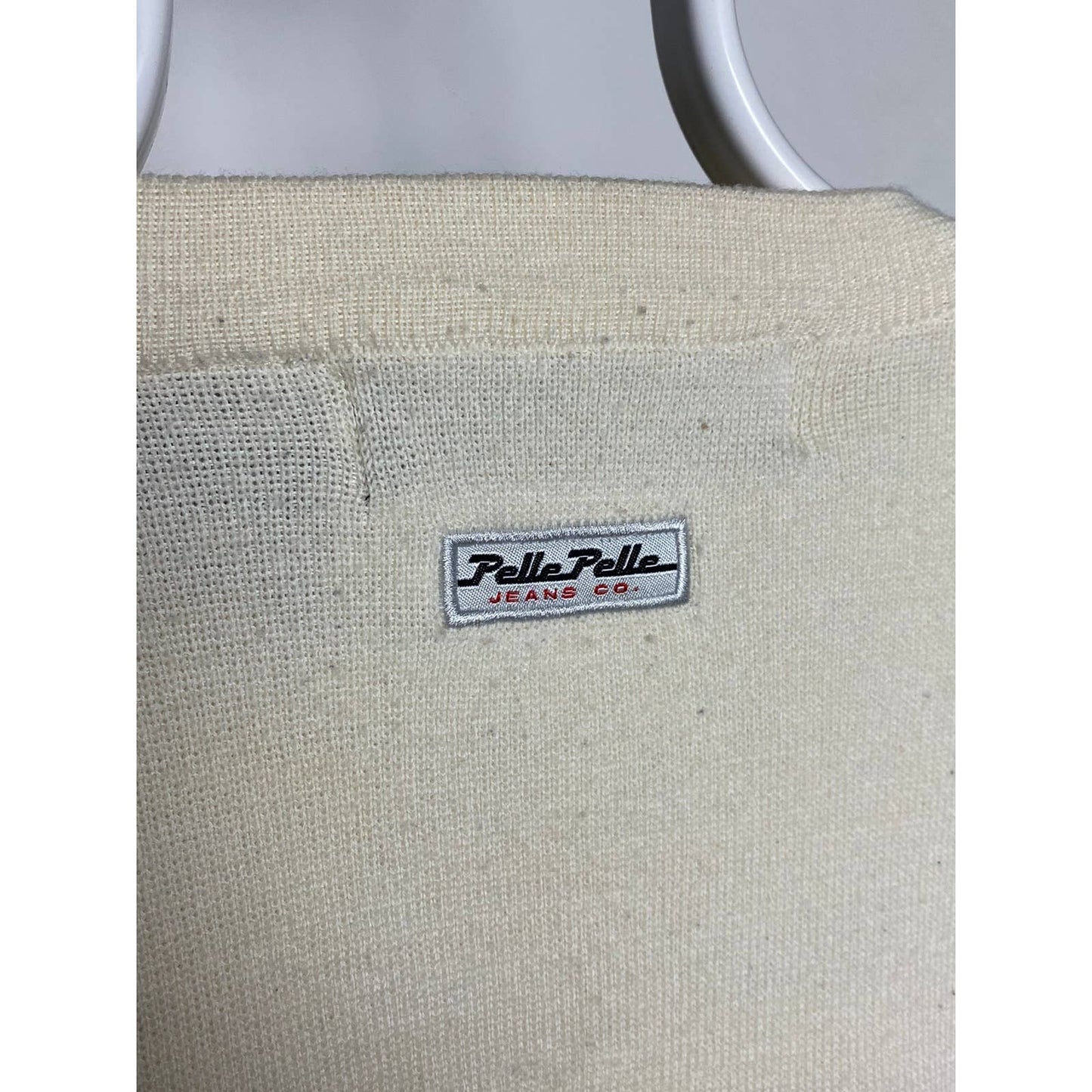 90s Pelle Pelle vintage white / cream sweater