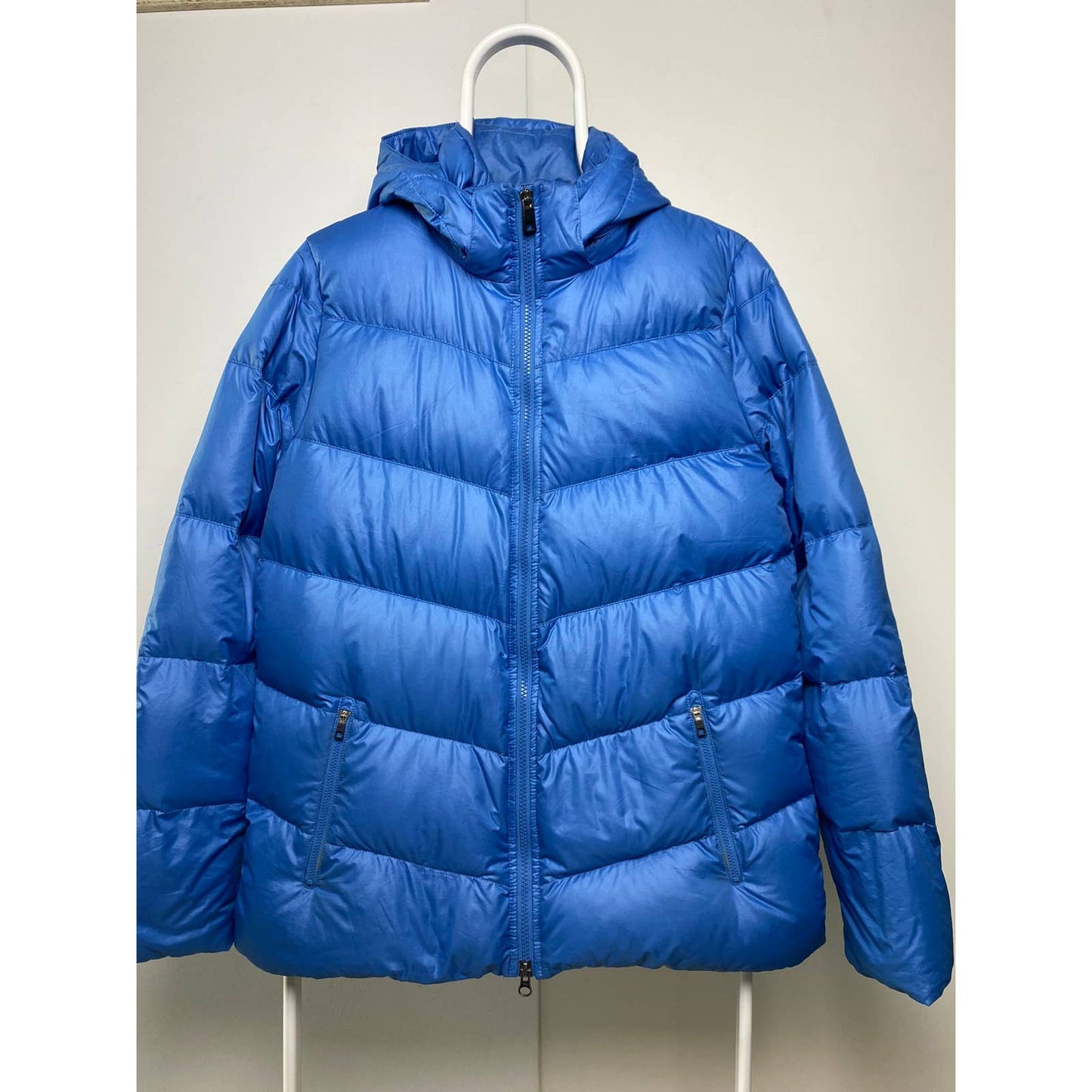Nike vintage blue puffer jacket small swoosh