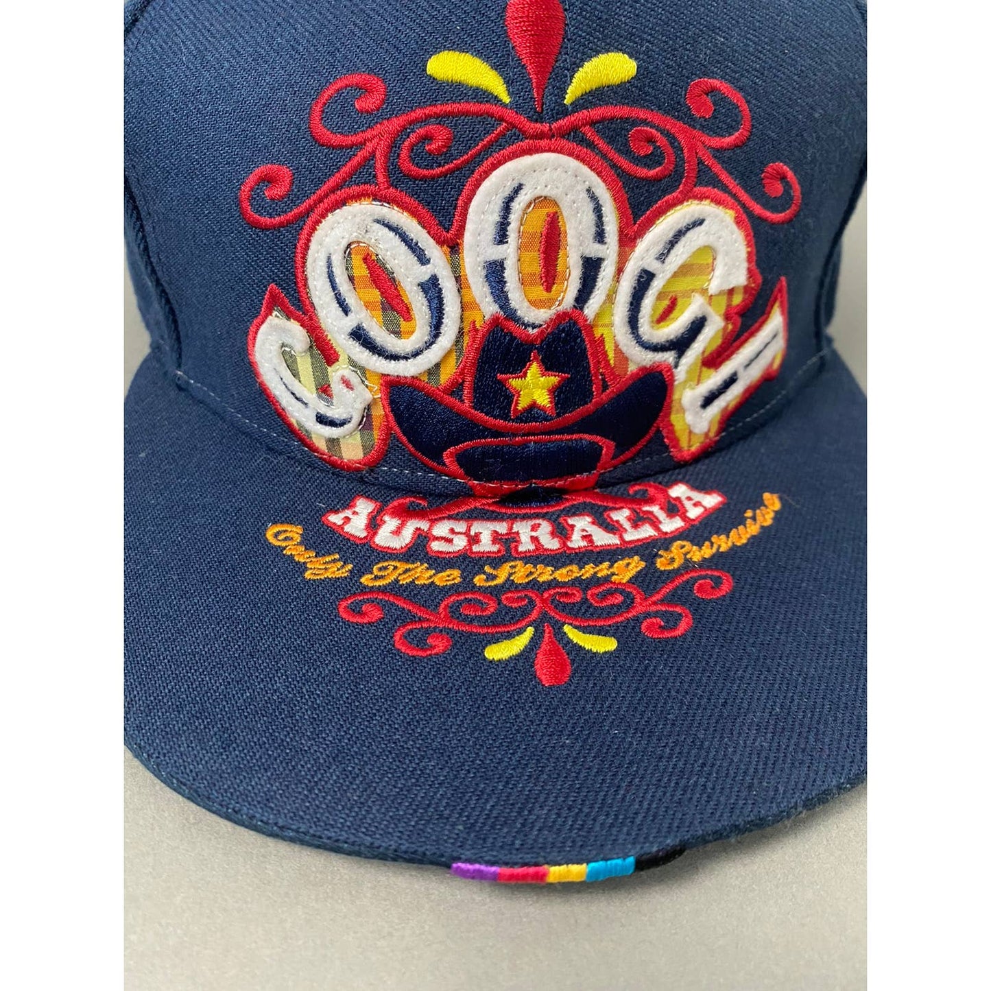Coogi vintage navy cap snap back big logo trucker hat