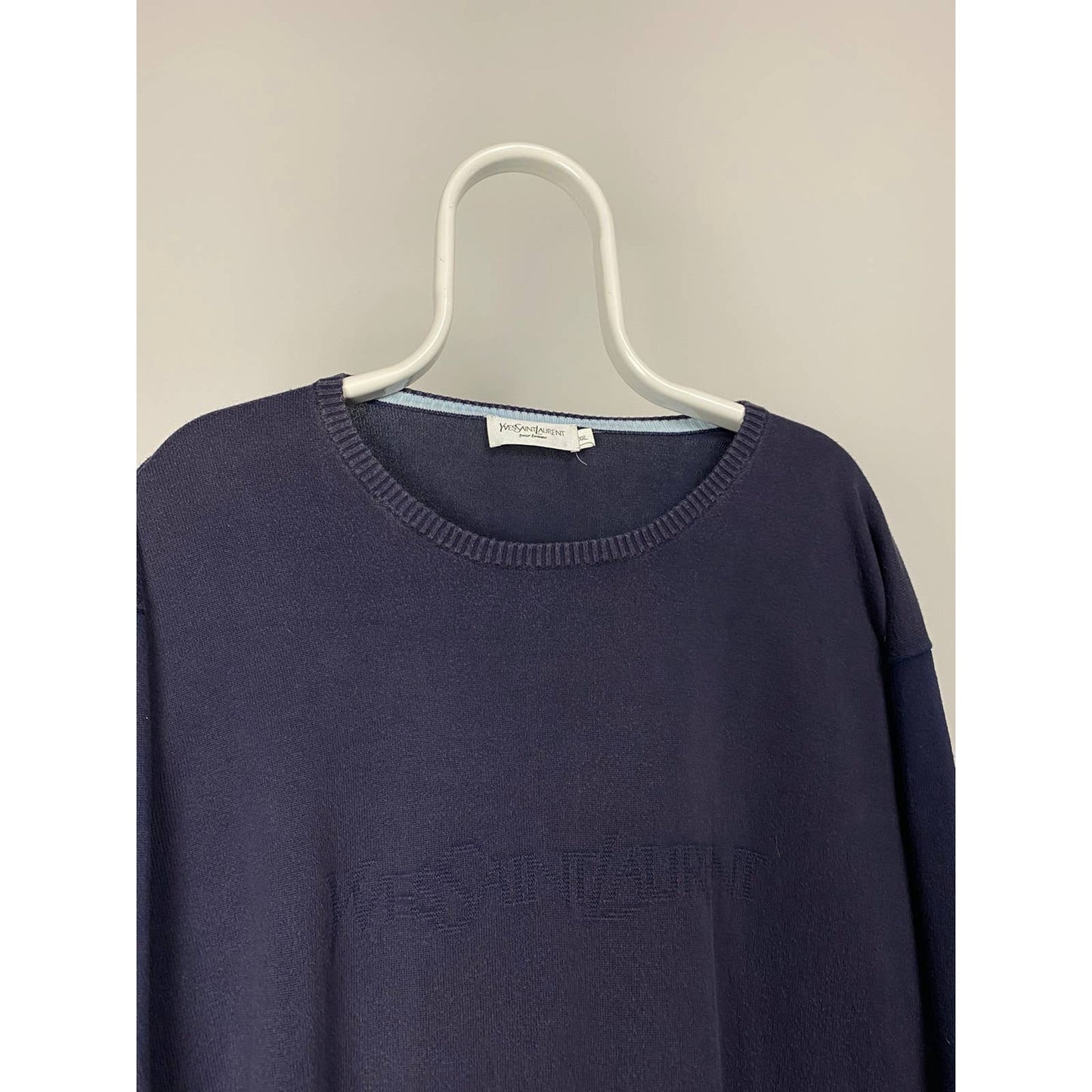 Yves Saint Laurent Vintage spell out sweater YSL knit