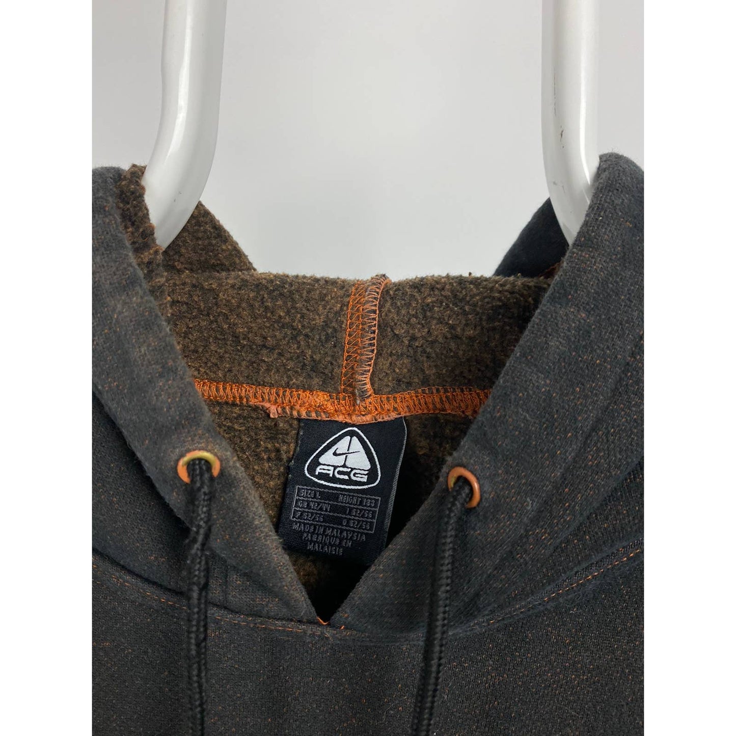 Nike ACG vintage black hoodie big central logo black Orange