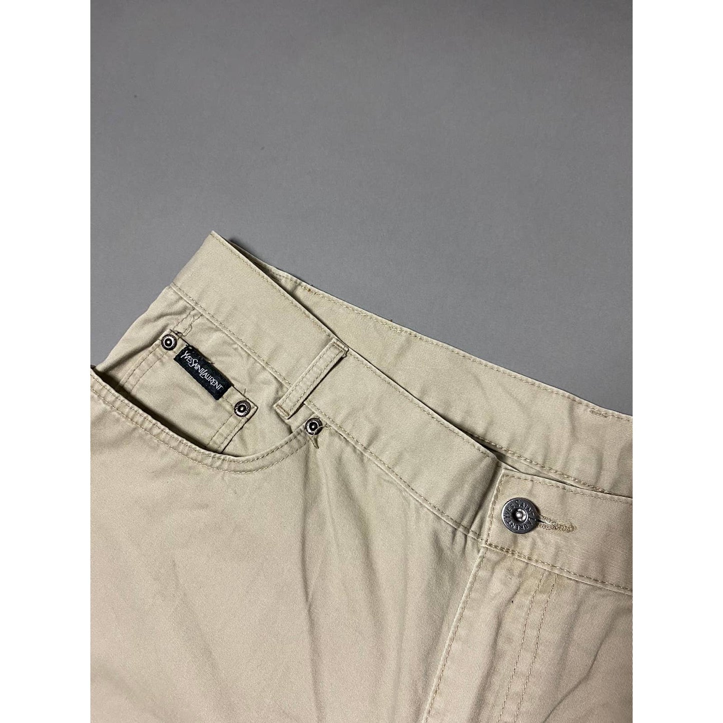 90s Yves Saint Laurent vintage YSL big logo chino pants
