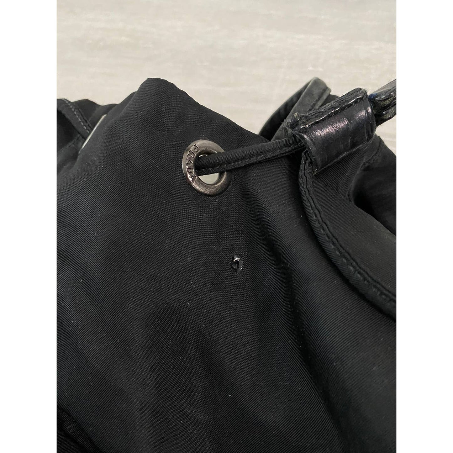 Vintage Prada Black Nylon Vela Backpack